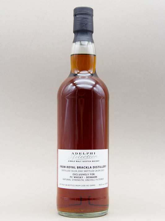 Royal Brackla 2007-2021, Adelphi Selection, Single Malt Scotch Whisky (58.5%, 70cl)