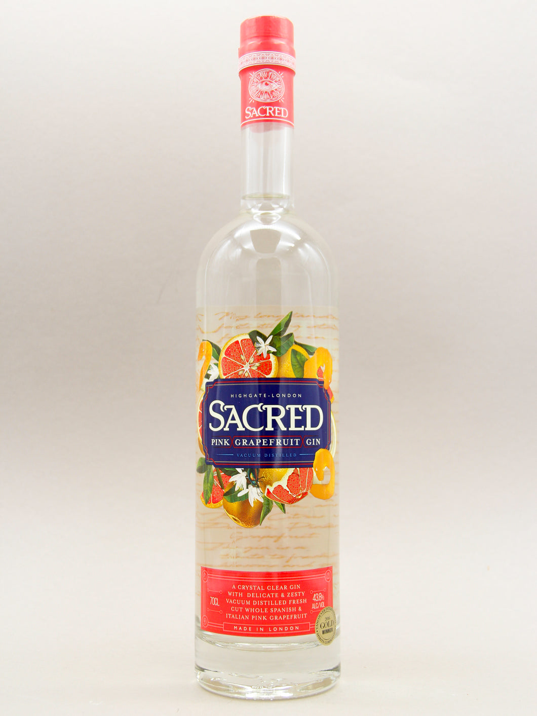 Sacred Distillery, Pink Grapefruit Gin, London, UK (43.8%, 70cl)