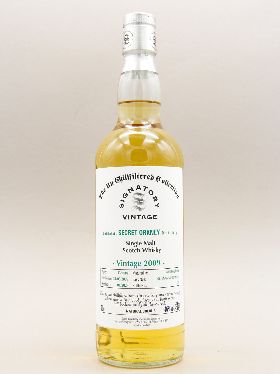 Secret Orkney 2009-2023, Signatory Vintage, Single Malt Scotch Whisky (46%, 70cl)