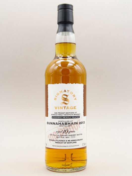 Signatory Vintage, Bunnahabhain 2013-2023, Staoisha Heavily Peated, Aged 10 years, Single Malt Scotch Whisky (57.1%, 70cl)