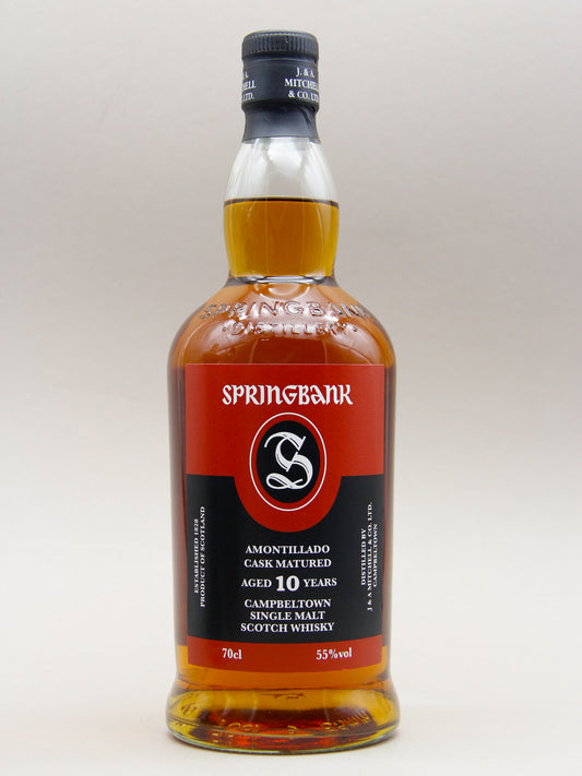 Springbank 10 Year, Amontillado Cask Matured, September 2024, Campbeltown Single Malt Scotch Whisky (55%, 70cl)