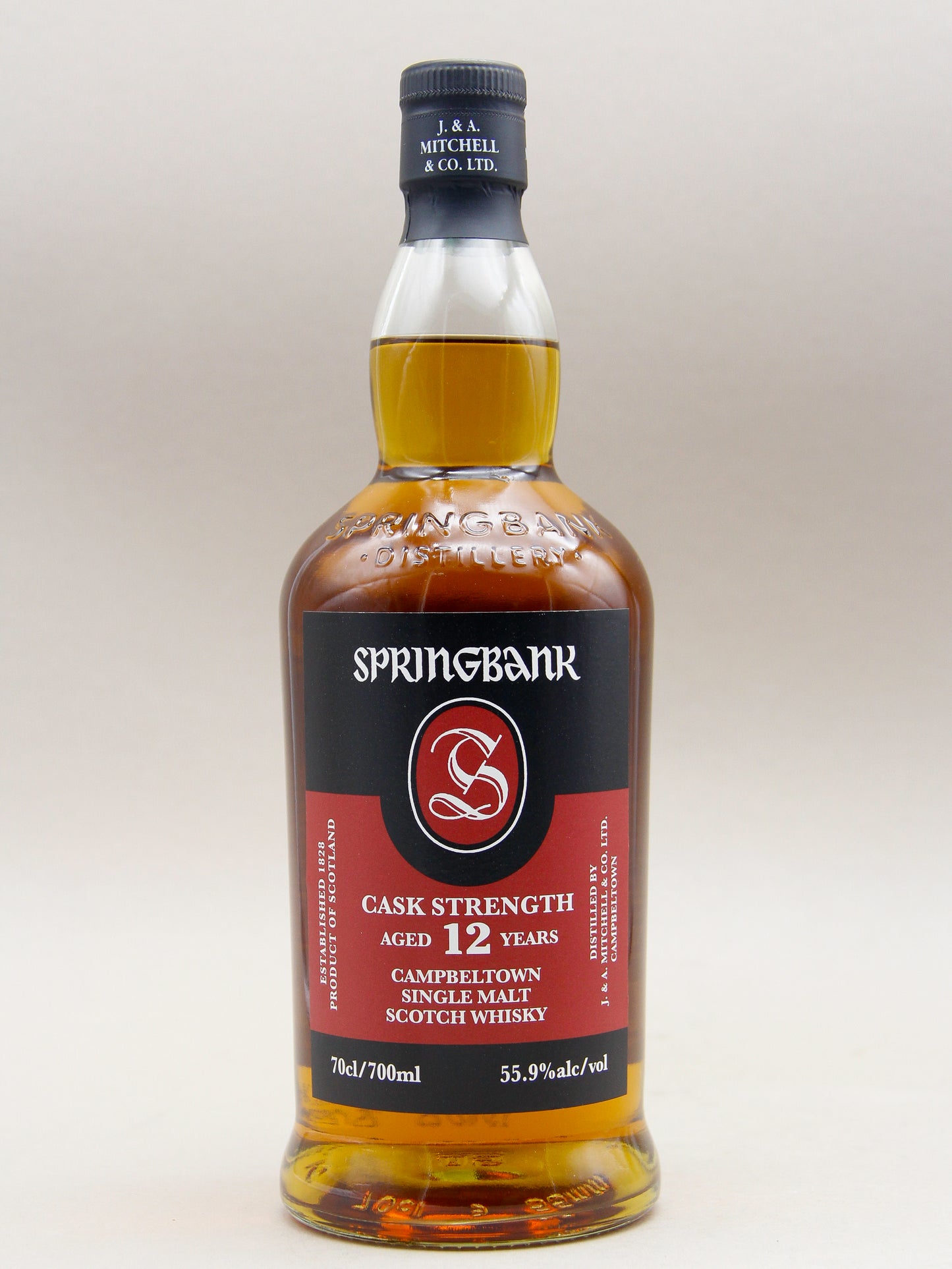 Springbank 12 Years, Cask Strength, May 2025, Campbeltown Scotch Whisky (55.9%, 70cl)