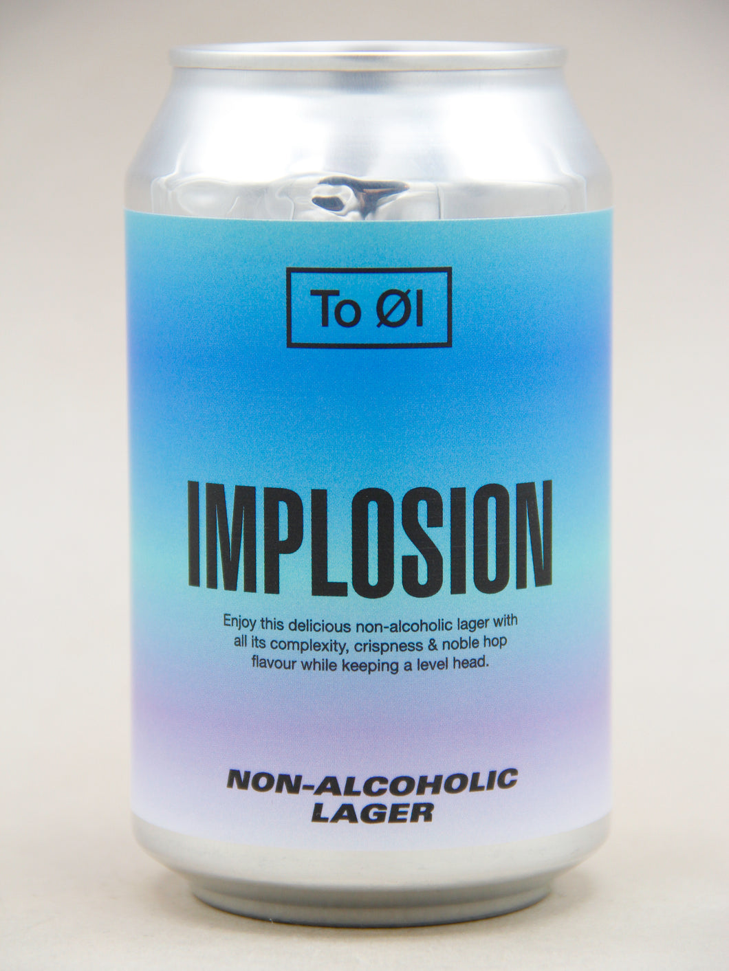 To Øl: Implosion, Lager Non-Alcoholic Beer (0.3%, 33cl CAN)
