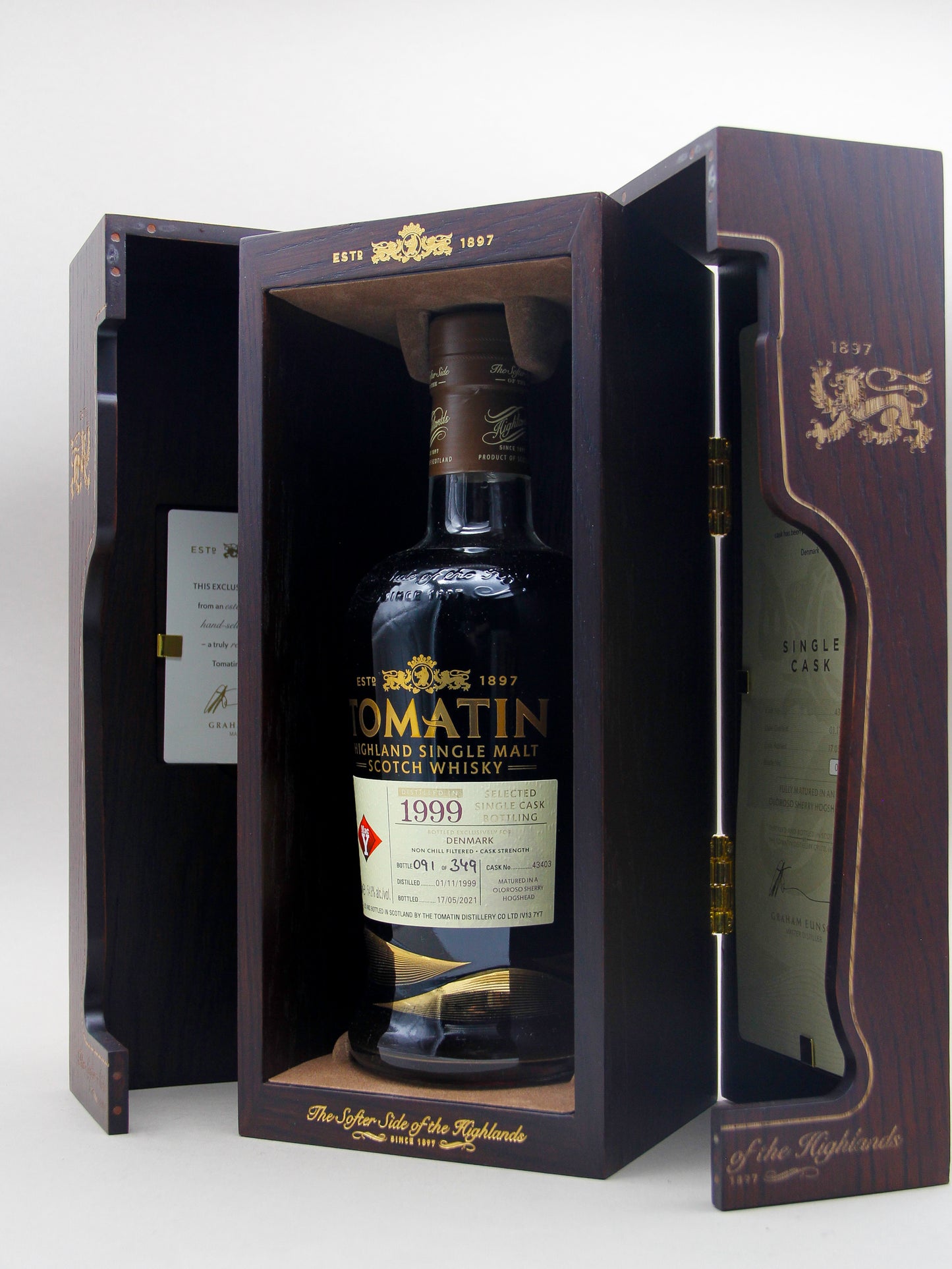 Tomatin 1999, 21 Years Oloroso Hogshead Scotch Whisky, Cask #43403 (54.8%, 70cl)
