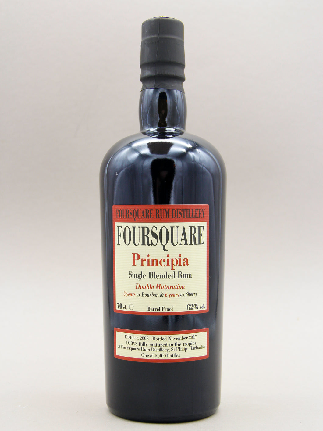 Velier Foursquare Principia, Single Blended Barbados Rum, Double Matured (62%, 70cl)