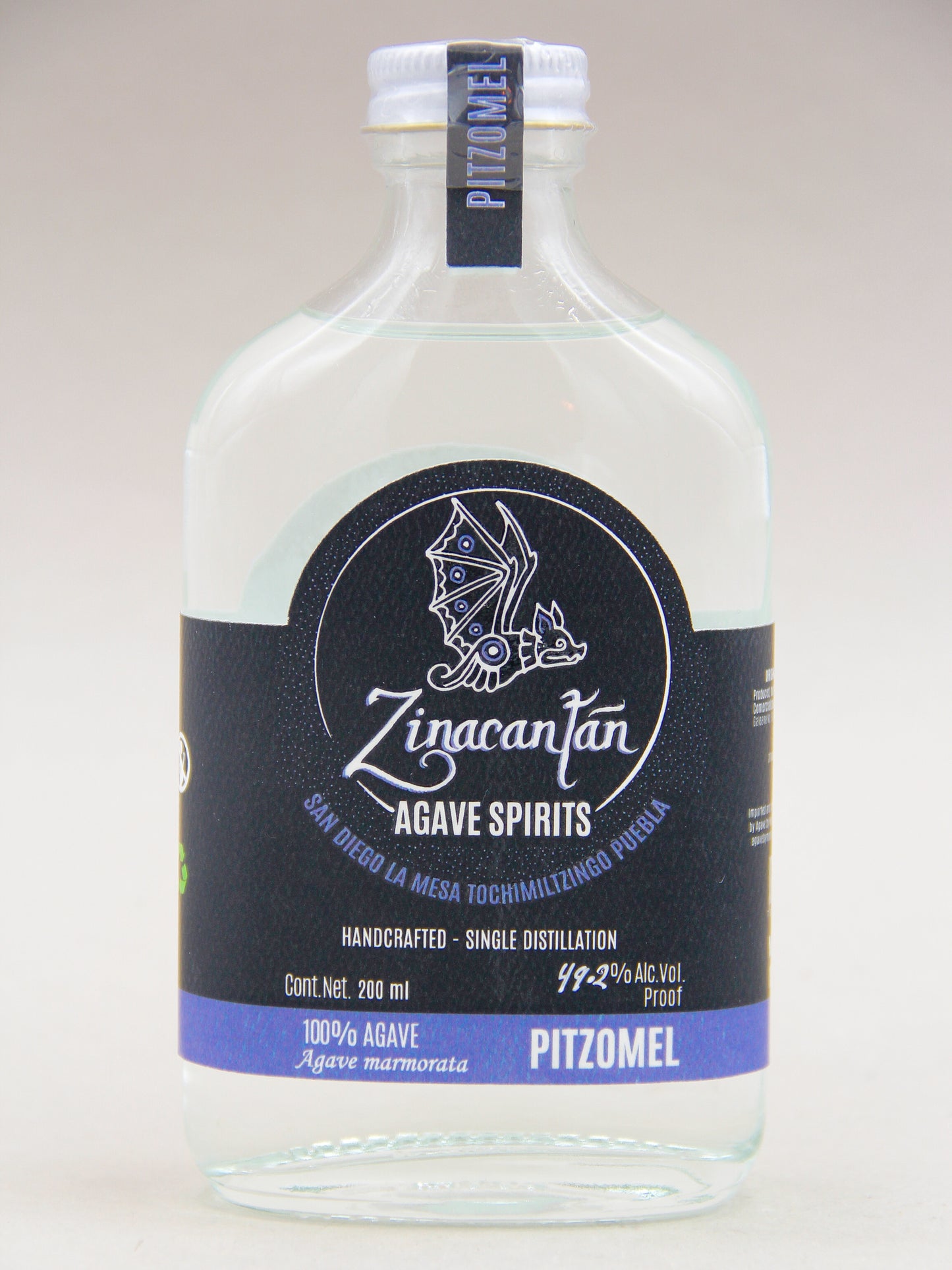 Zinacantan, Agave Spirits from 100% Agave, Pitzometl, Fermented in leather, 2023 (49.2%, 20cl)