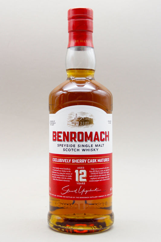 Benromach 12 Years, Exclusively Sherry Cask Matured, Speyside Single Malt Scotch Whisky (46%, 70cl)