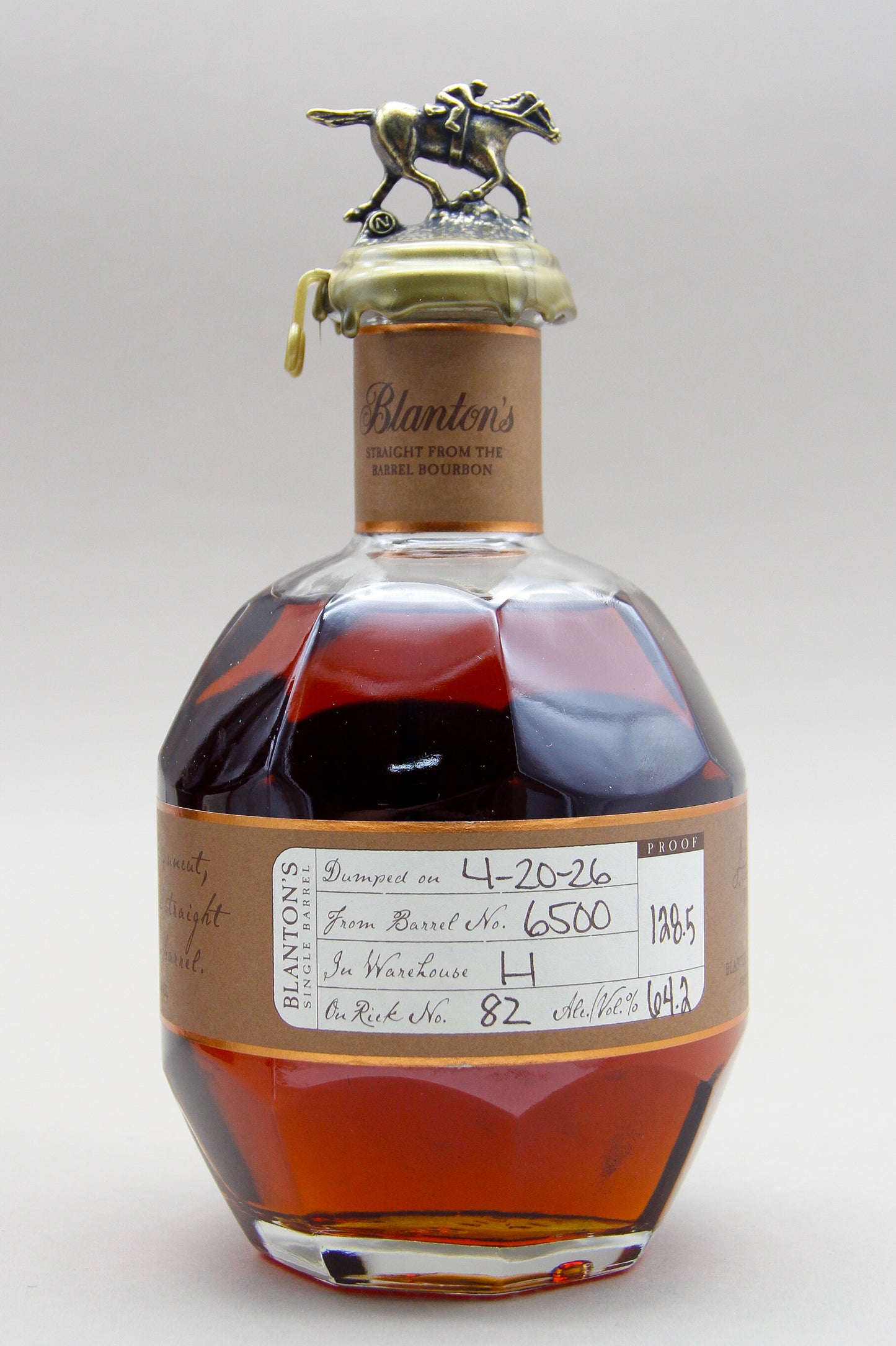 Blanton's, Straight From The Barrel, Kentucky Straight Bourbon Whiskey (64.2%, 70cl)