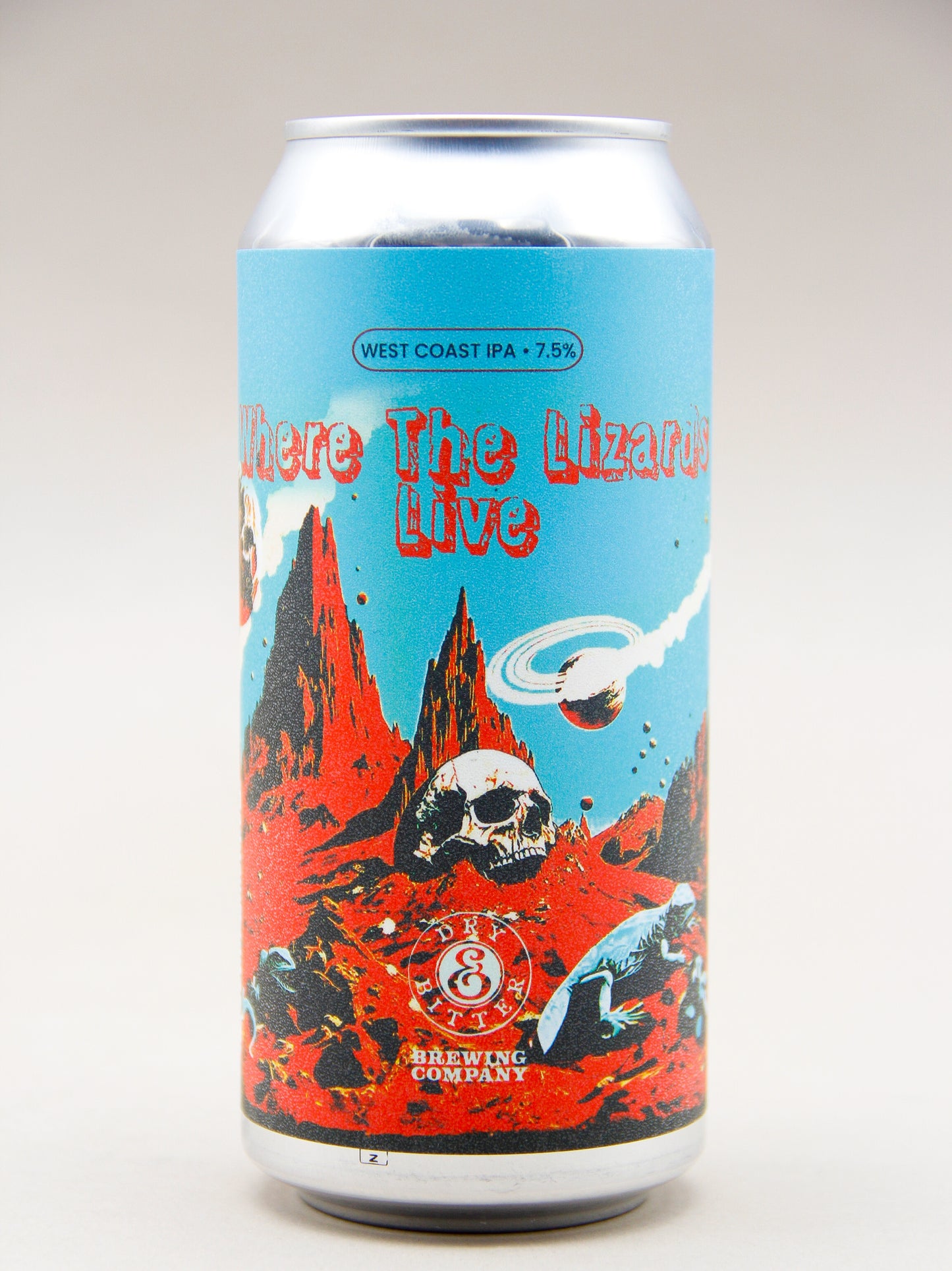 Dry & Bitter: Where the lizards live, West Coast IPA (7.5%, 44cl CAN)