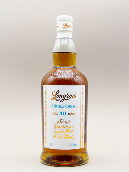Longrow 10 Years, Single Cask Juuls 100th Anniversary, 1st fill Manzanilla Cask, Campbeltown Scotch Whisky (57.3%, 70cl)