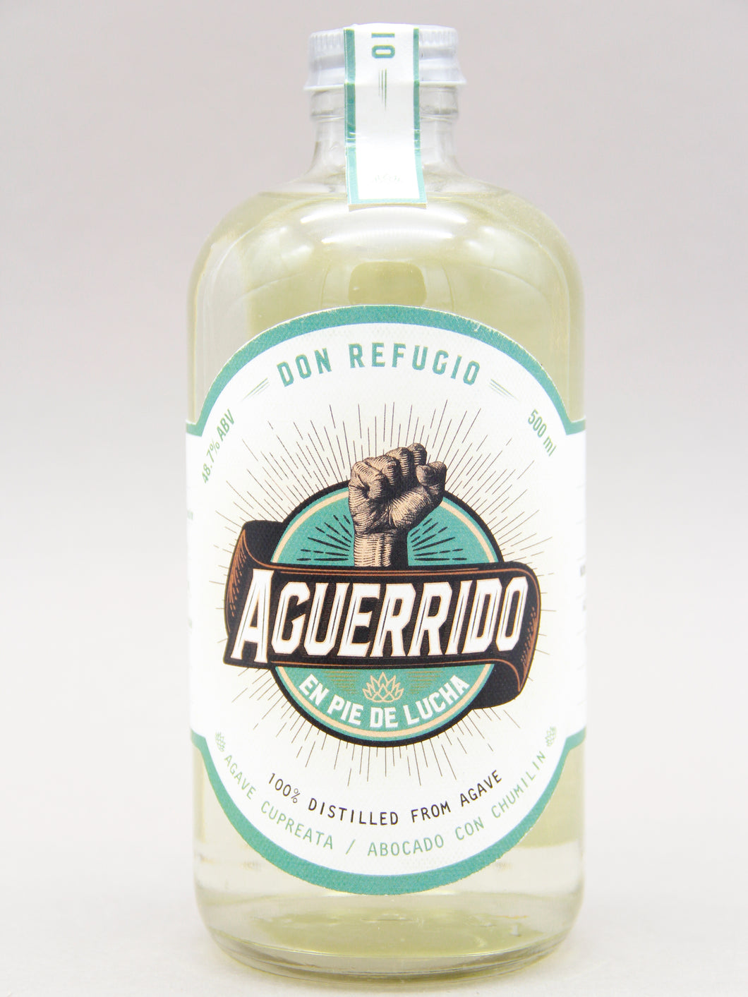 Aguerrido, Don Refugio, 100% Destilado de Agave, Cupreata / Abocado con Chumilin (48.7%, 50cl)