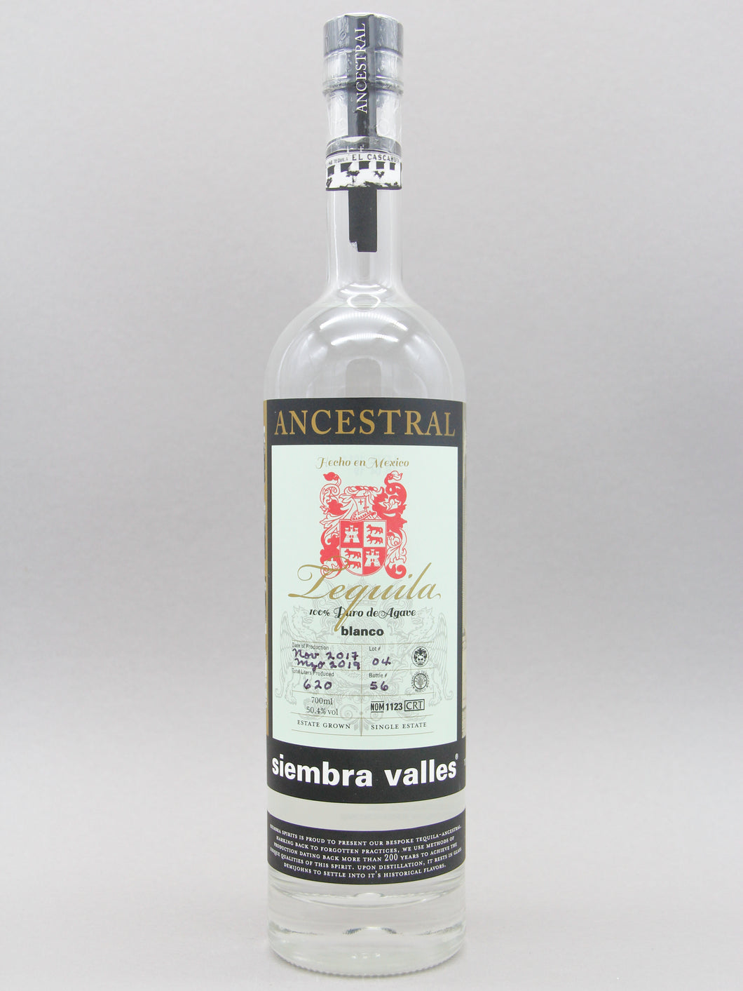 Siembra Valles, Ancestral Tequila Blanco, 100% Puro de Agave (50.4%, 70cl)