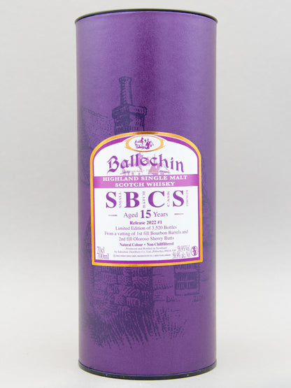 Ballechin 15 Years, SBCS 2022 release #1, Highland Single Malt Scotch Whisky (58.9%, 70cl)