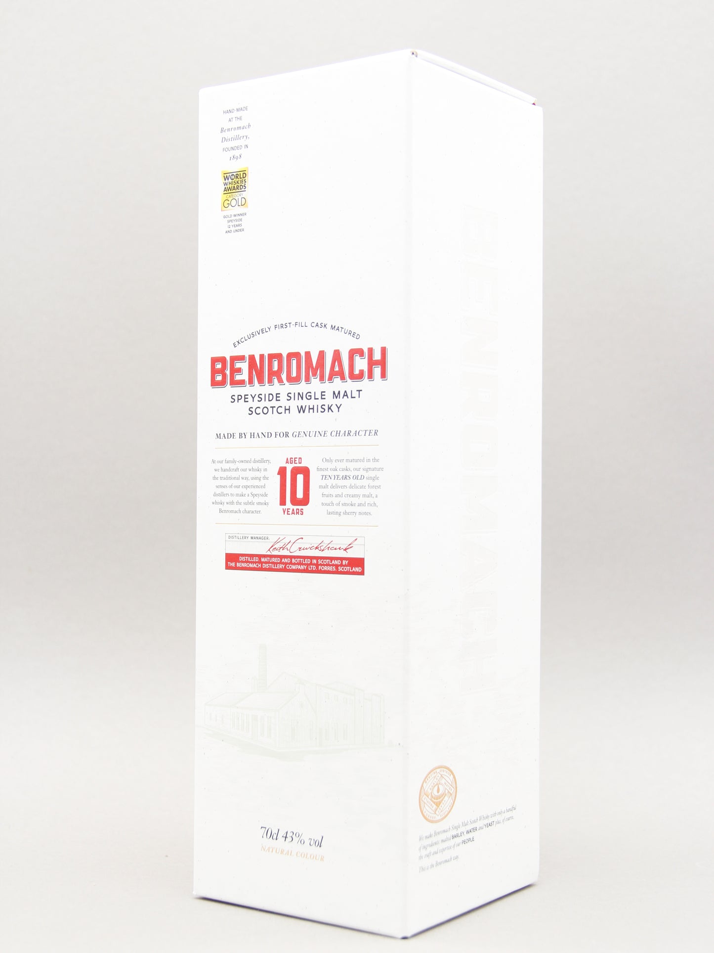 Benromach 10 Years, Speyside Single Malt Scotch Whisky (43%, 70cl)