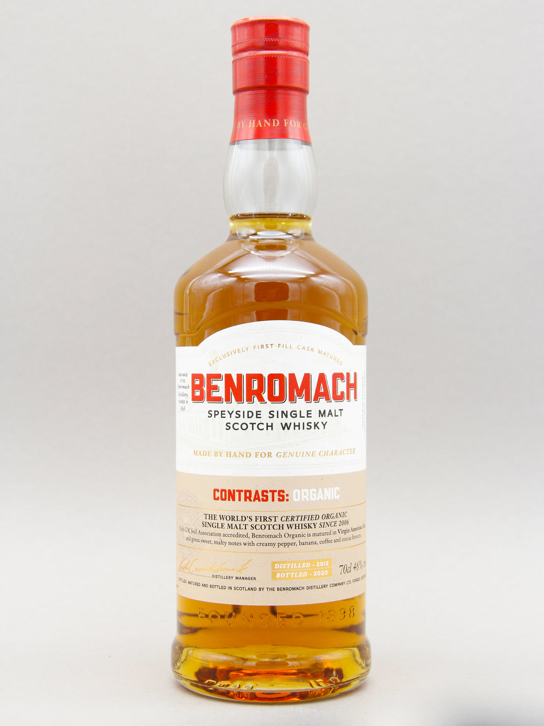 Benromach, Speyside Single Malt Scotch Whisky, Organic, Distilled 2013 (Bottled 2022) (46%, 70cl)