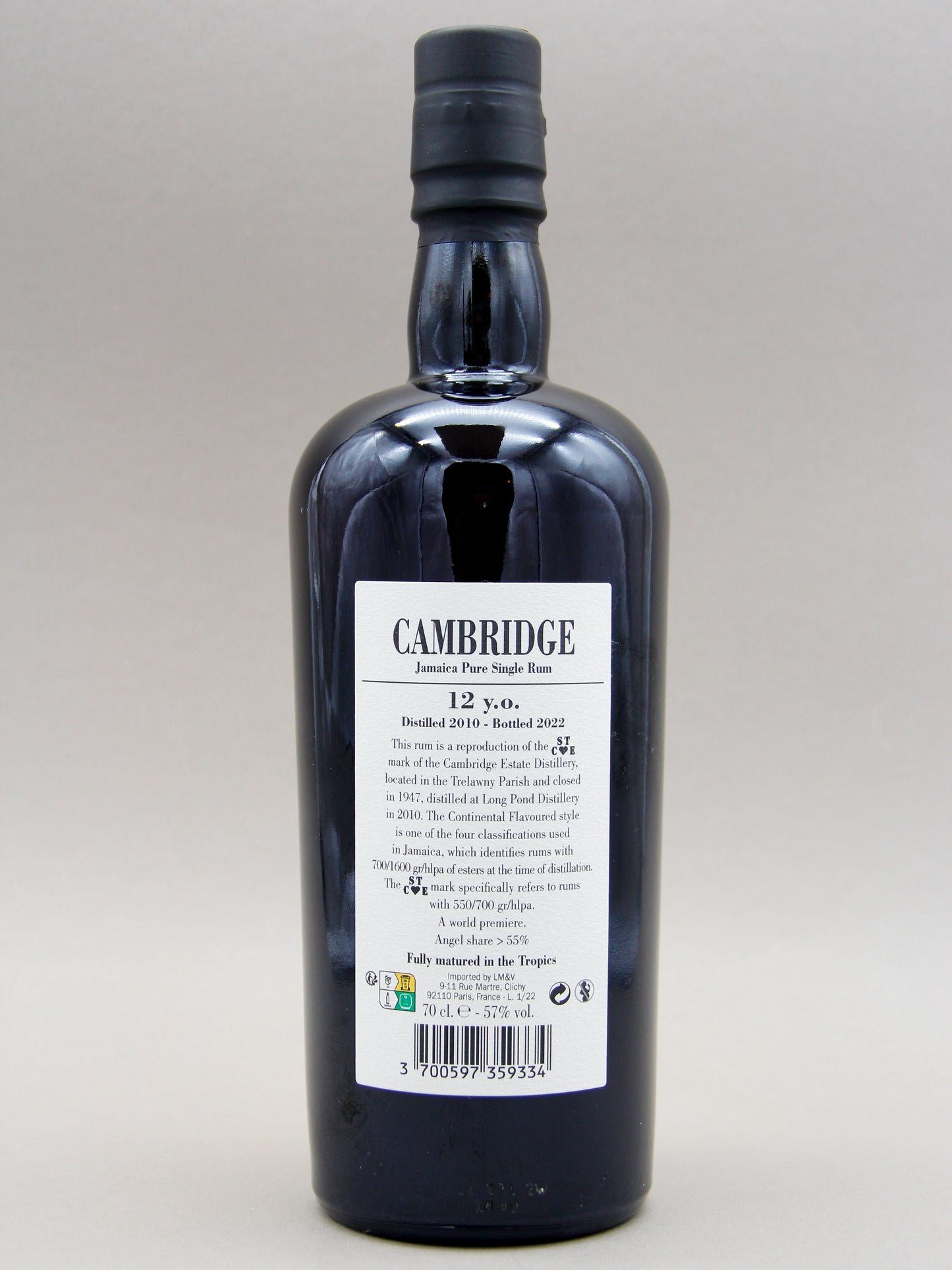 Cambridge, STCE, Jamaica Pure Single Rum, Aged 12 years (57%, 70cl)