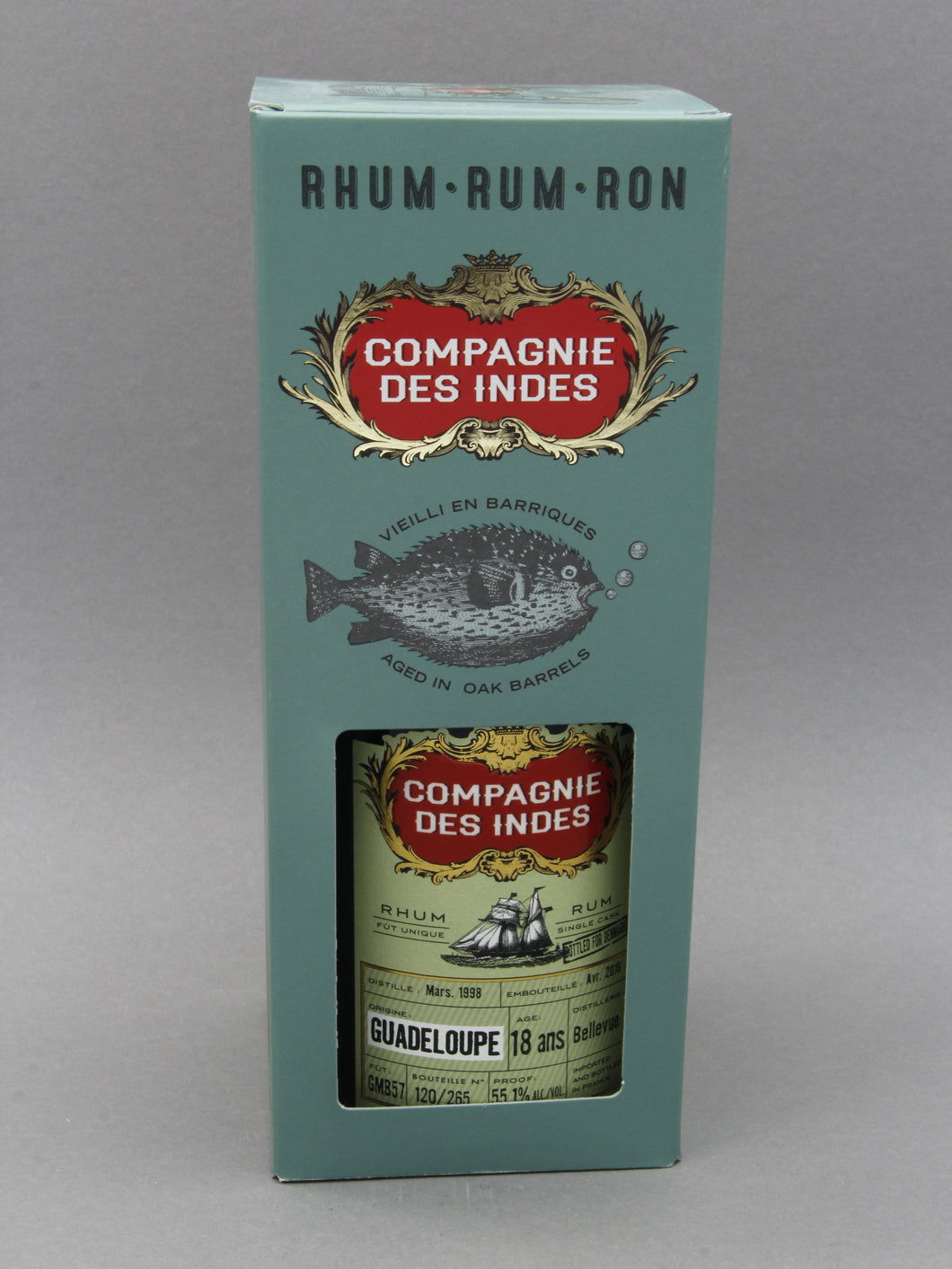 Compagnie Des Indes, Guadeloupe Rhum, 18 Years GMB57 (55.1%, 70cl)