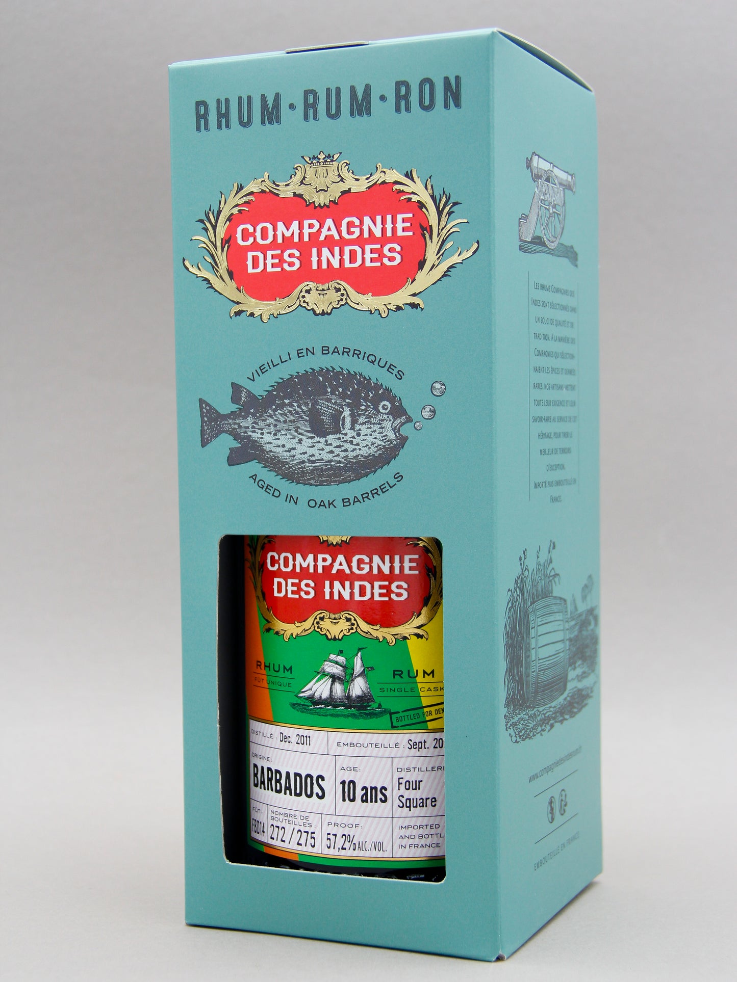 Compagnie Des Indes Foursquare FBD14 Rum, 10 years, Barbados, Bottled for DK (57.2%, 70cl)