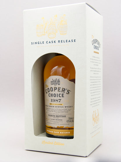 Cooper's Choice, North British, 1987-2021, 33 Years Single Grain Scotch Whisky (43.5%, 70cl)