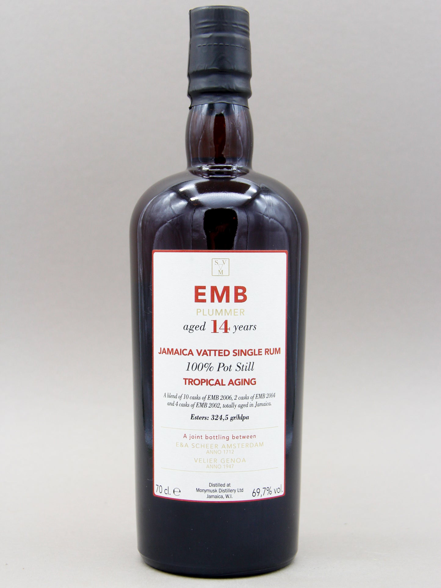 SV&M, EMB Plummer, Aged 14 Years, Tropical Aging, Jamaica Vatted Single Rum (69.5%, 70cl)