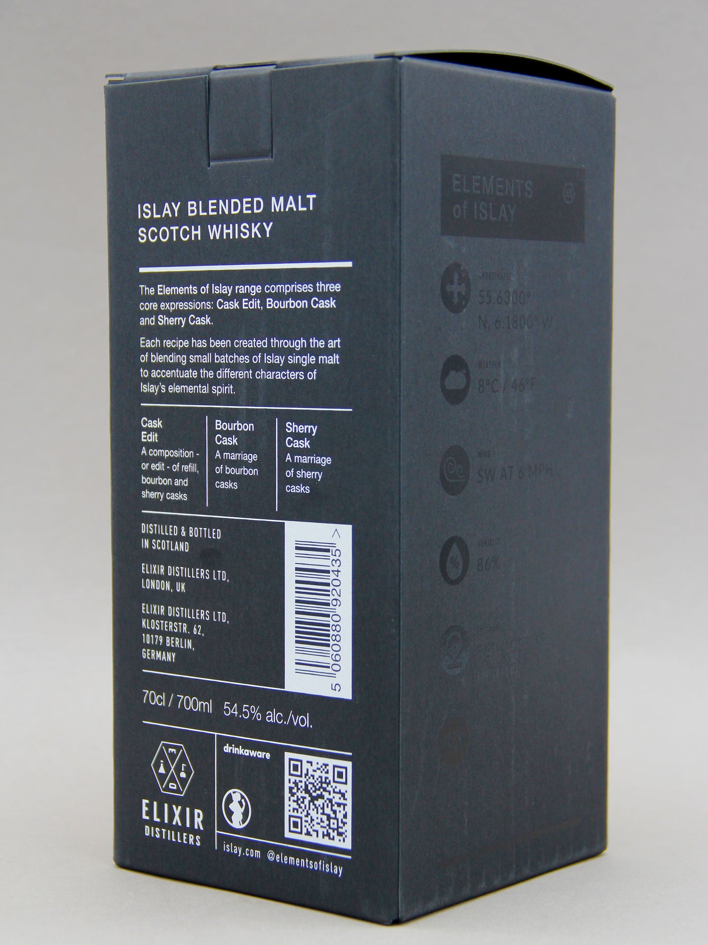 Elements of Islay, Bourbon Cask, Islay Blended Malt Scotch Whisky (54.5%, 70cl)