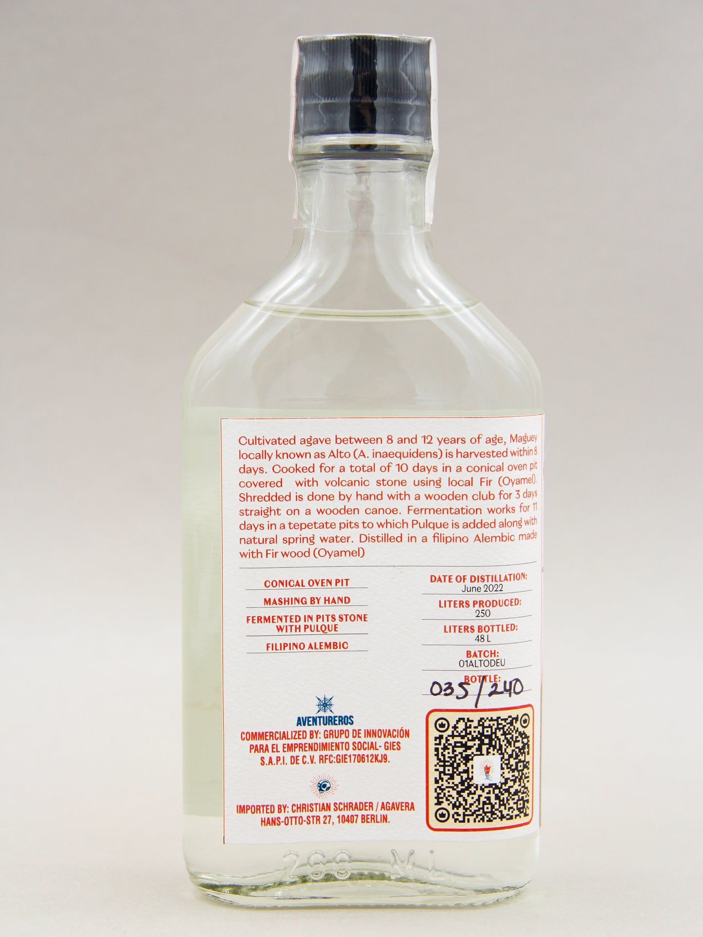 Espina Roja, Ariana Buendia, 100% Agave Spirit, A. Inaequidens (48%, 20cl)