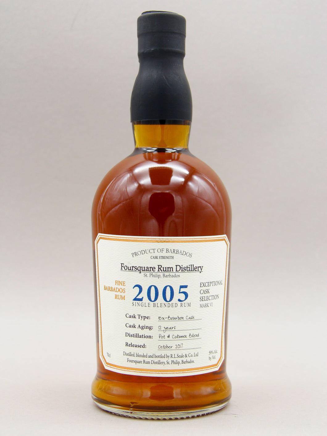 Foursquare Exceptional Cask Selection: 2005, Single Blended Rum, 12 Years, Barbados (59%, 70cl)