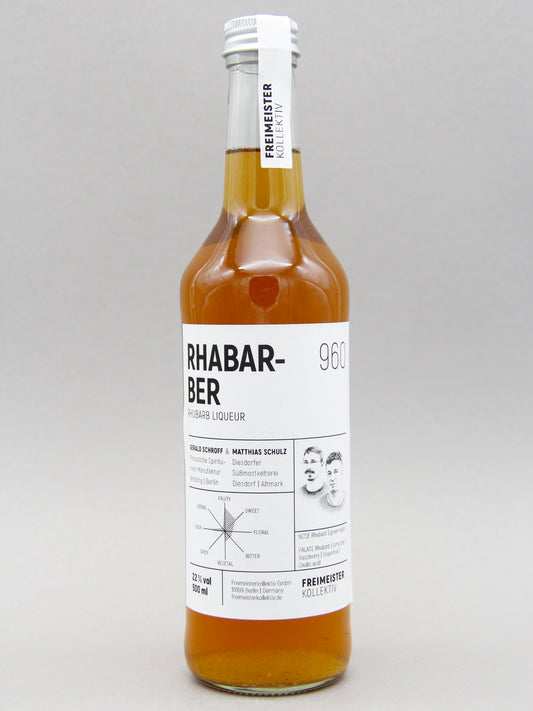 Freimeister Kollektiv, Rhabarber Likör 960, Gerald Schroff / Matthias Schulz, Berlin / Altmark, Germany, Liqueur (22%, 50cl)