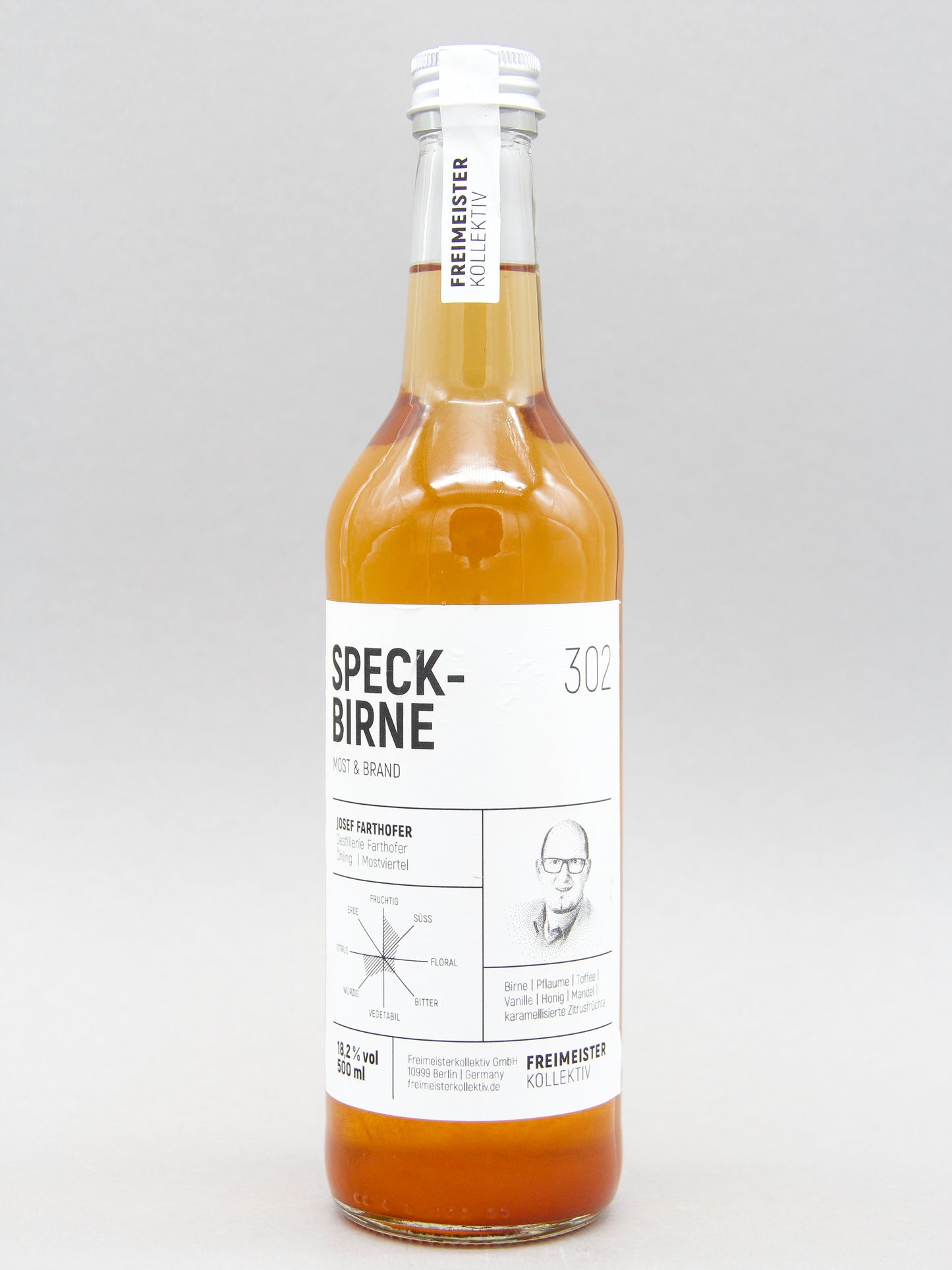 Freimeister Kollektiv, Speckbirne 302, Organic Fortified Pear Wine, Josef Farthofer, Mostviertel, Austria  (18.2%, 50cl)