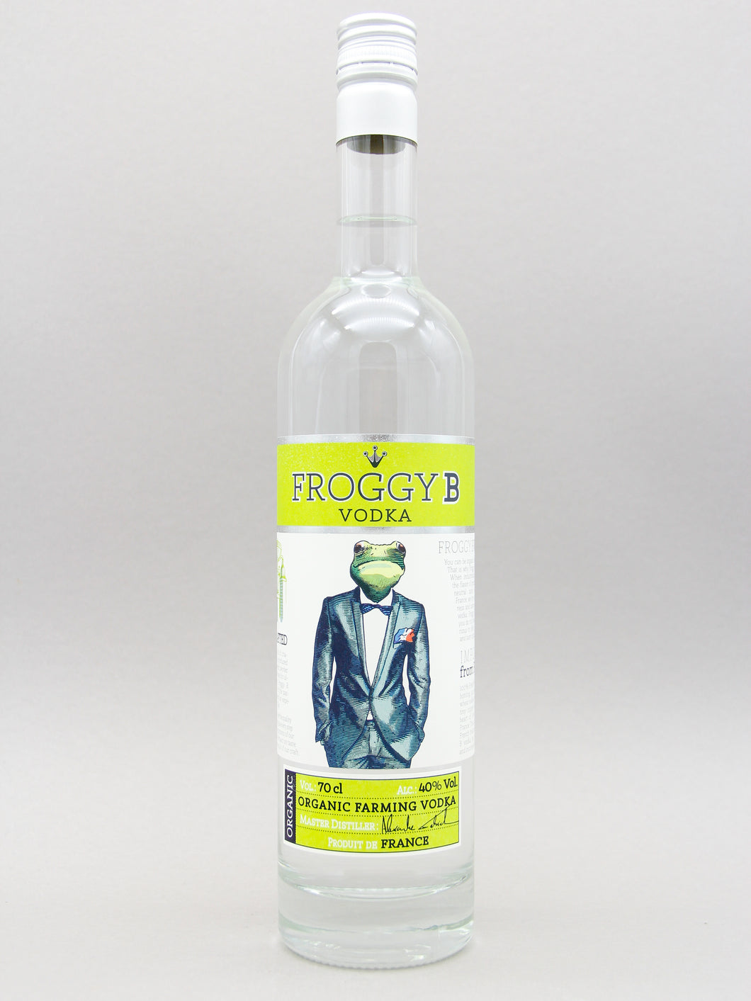 Froggy B Vodka, Organic, France (40%, 70cl)