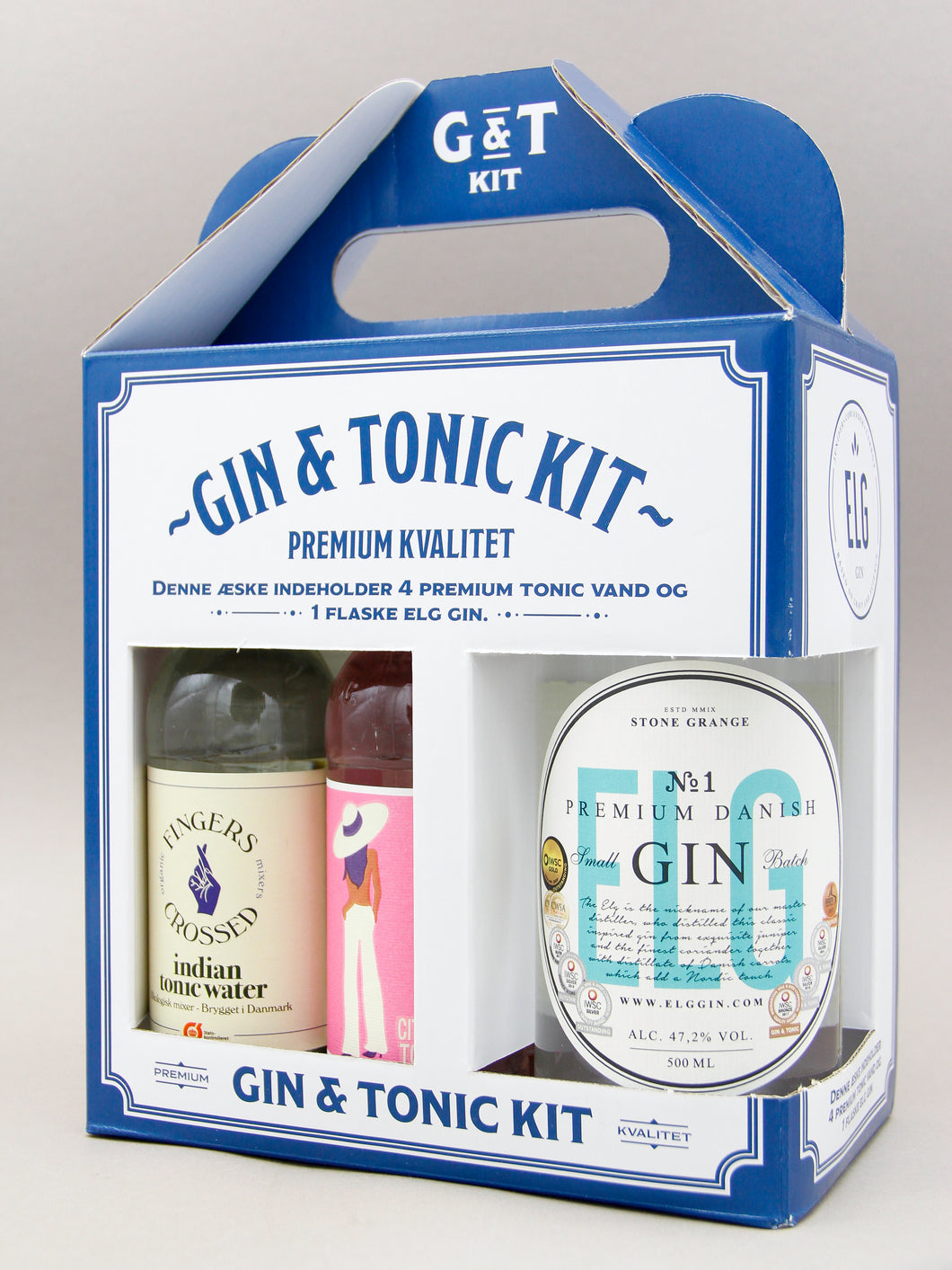 Gift Set, Elg, Gin #1, + 4 Tonics, Denmark (47.2%, 50cl)