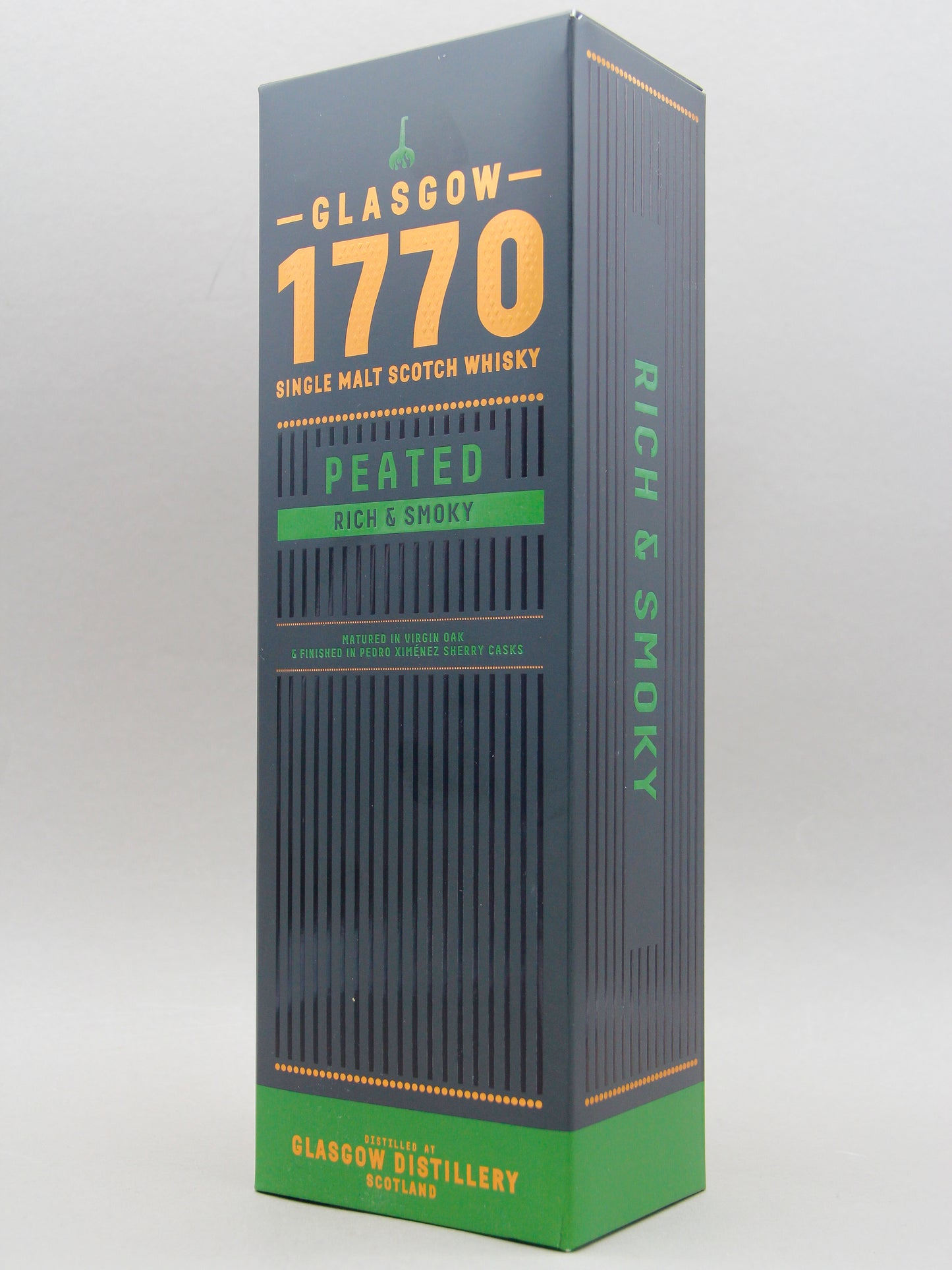 Glasgow Distillery, 1770 Peated , Rich & Smoky, Single Malt Whisky, Scotland (46%, 50cl)