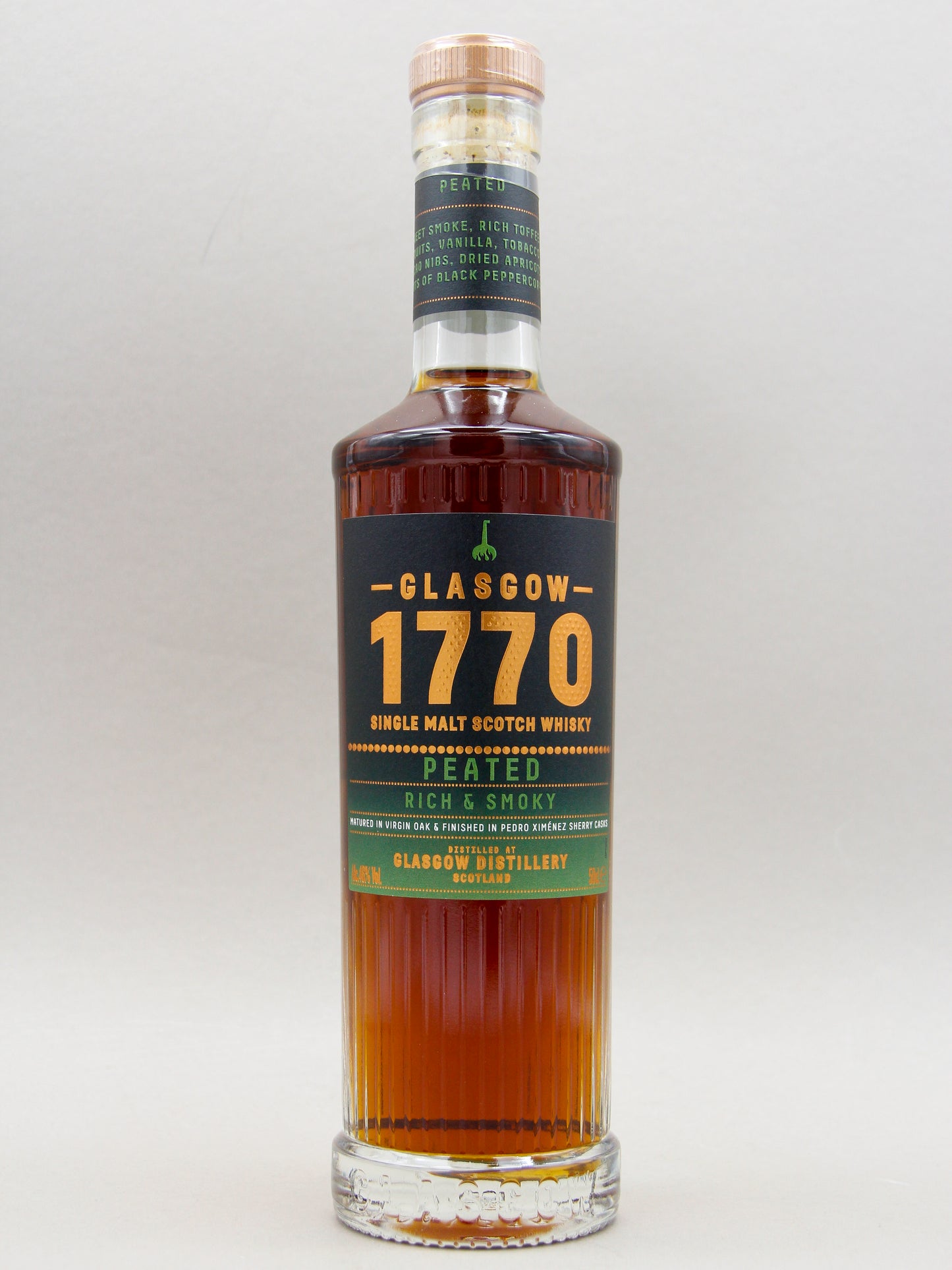 Glasgow Distillery, 1770 Peated , Rich & Smoky, Single Malt Whisky, Scotland (46%, 50cl)