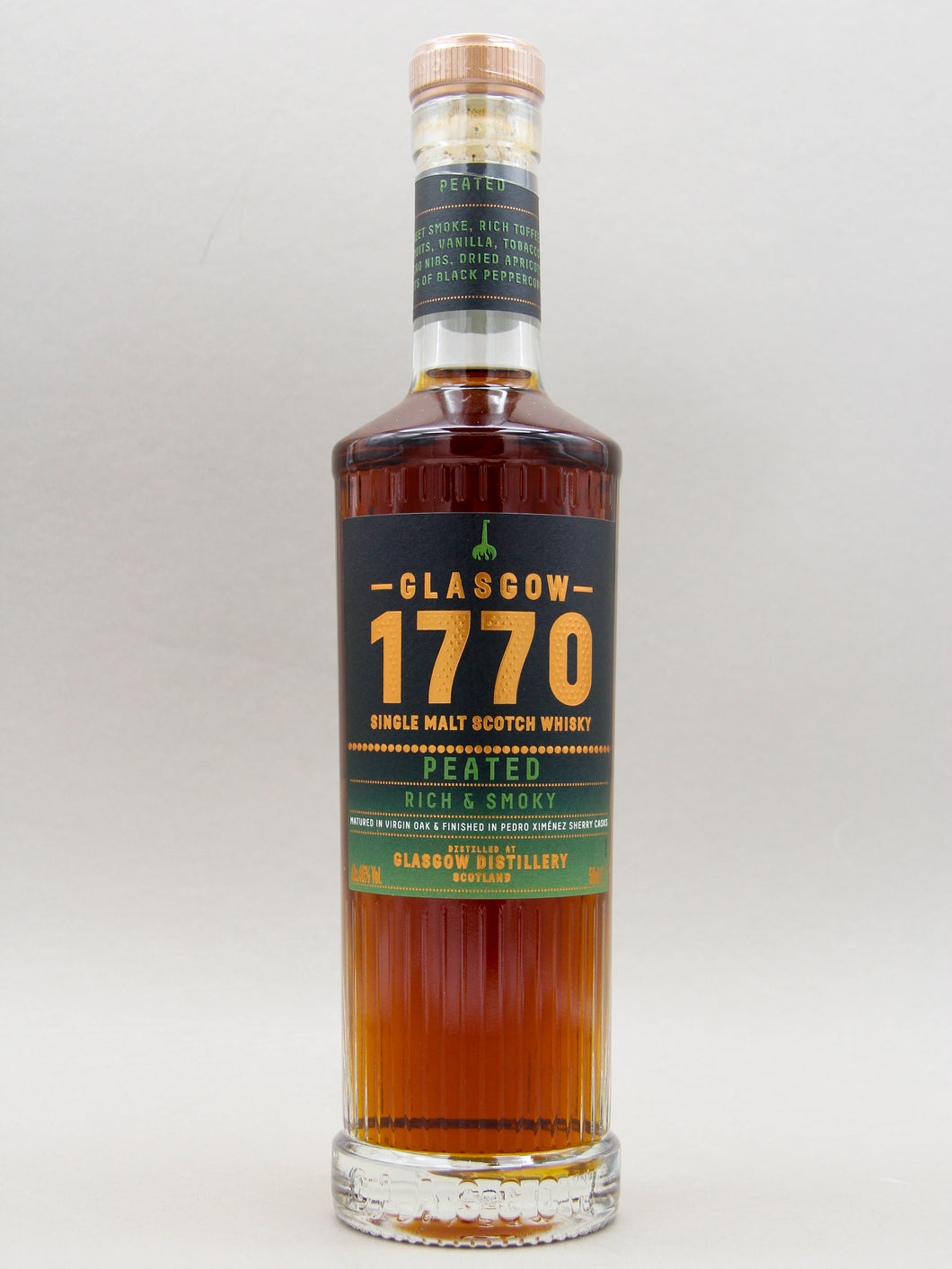 Glasgow Distillery, 1770 Peated , Rich & Smoky, Single Malt Whisky, Scotland (46%, 50cl)