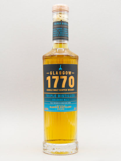 Glasgow Distillery, 1770 Tripled Distilled, Single Malt Whisky, Scotland (46%, 50cl)