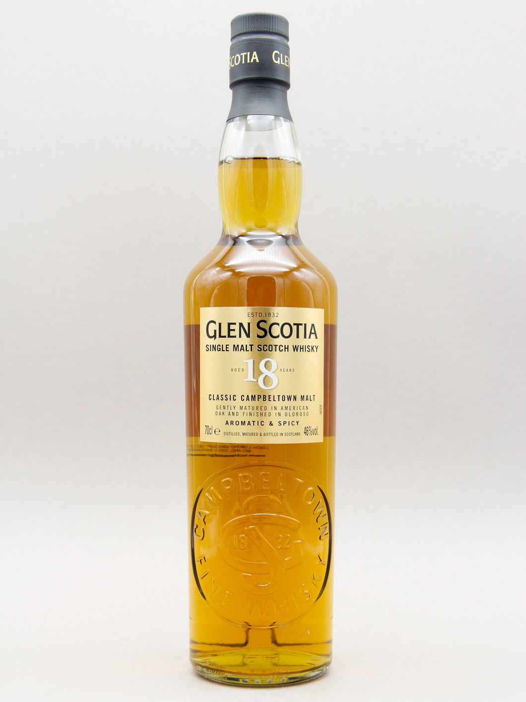 Glen Scotia 18 Years Old, Single Malt Scotch, Scotland (46%, 70cl)