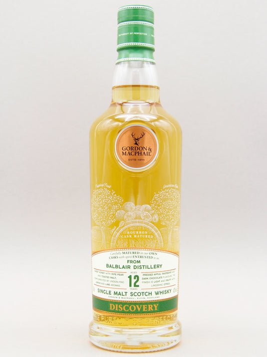 Gordon & Macphail Discovery, Balblair Distillery 12 Years, Single Malt Scotch Whisky (43%, 70cl)