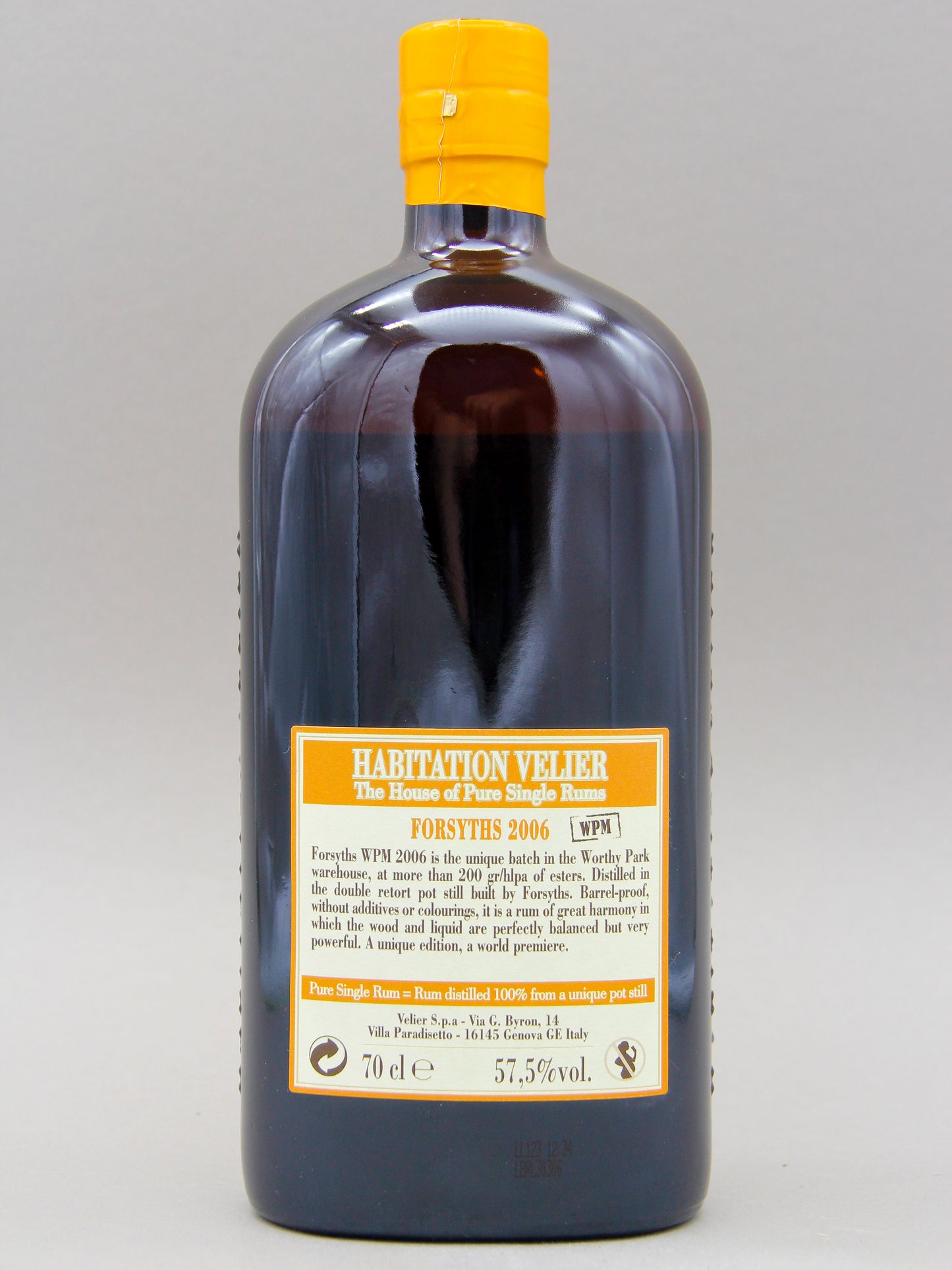 Habitation Velier, Forsyths 2006, WPM, Jamaica Pure Single Rum, Aged 11 years (57.5%, 70cl)