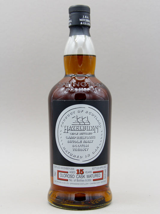 Hazelburn 15 Years, Oloroso Cask, May 2022, Campbeltown Single Malt Scotch Whisky (54.2%, 70cl)