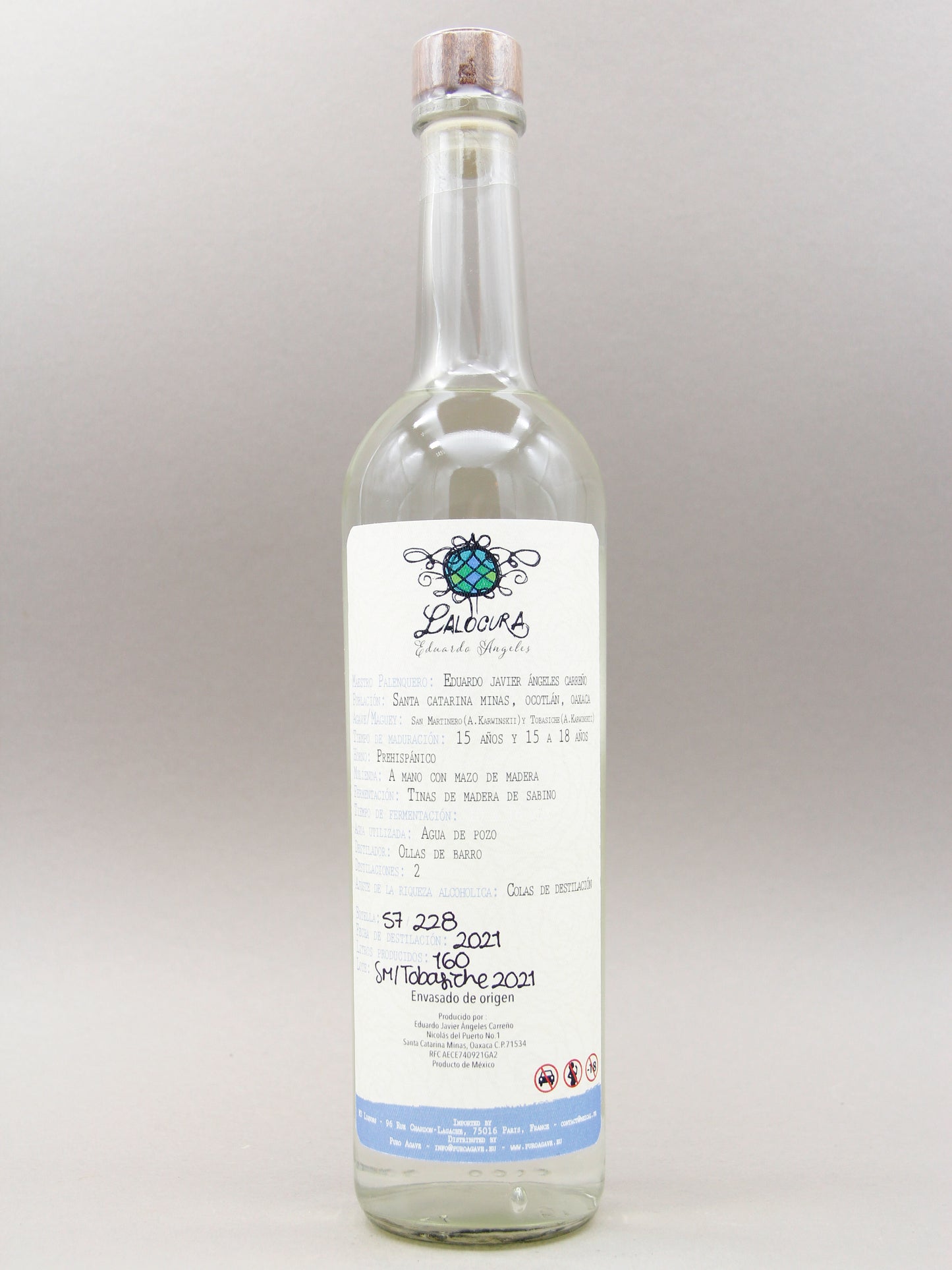 Lalocura, Destilado de agave, Mezcla, San Martinero-Tobasiche 2021 (50.1% 70cl)