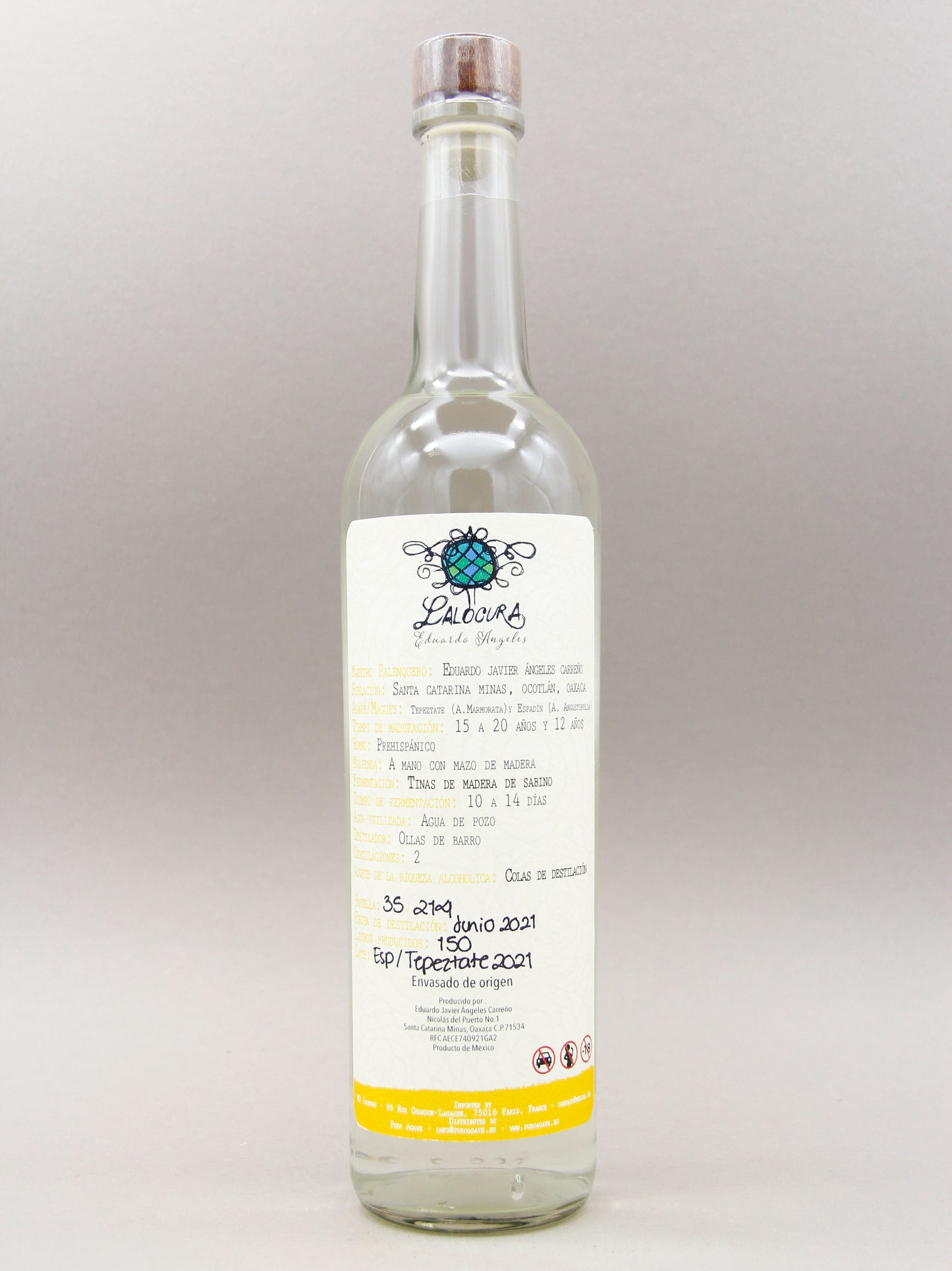 Lalocura, Destilado de agave, Mezcla, Tepeztate-Espadin 2021 (49.6% 70cl)