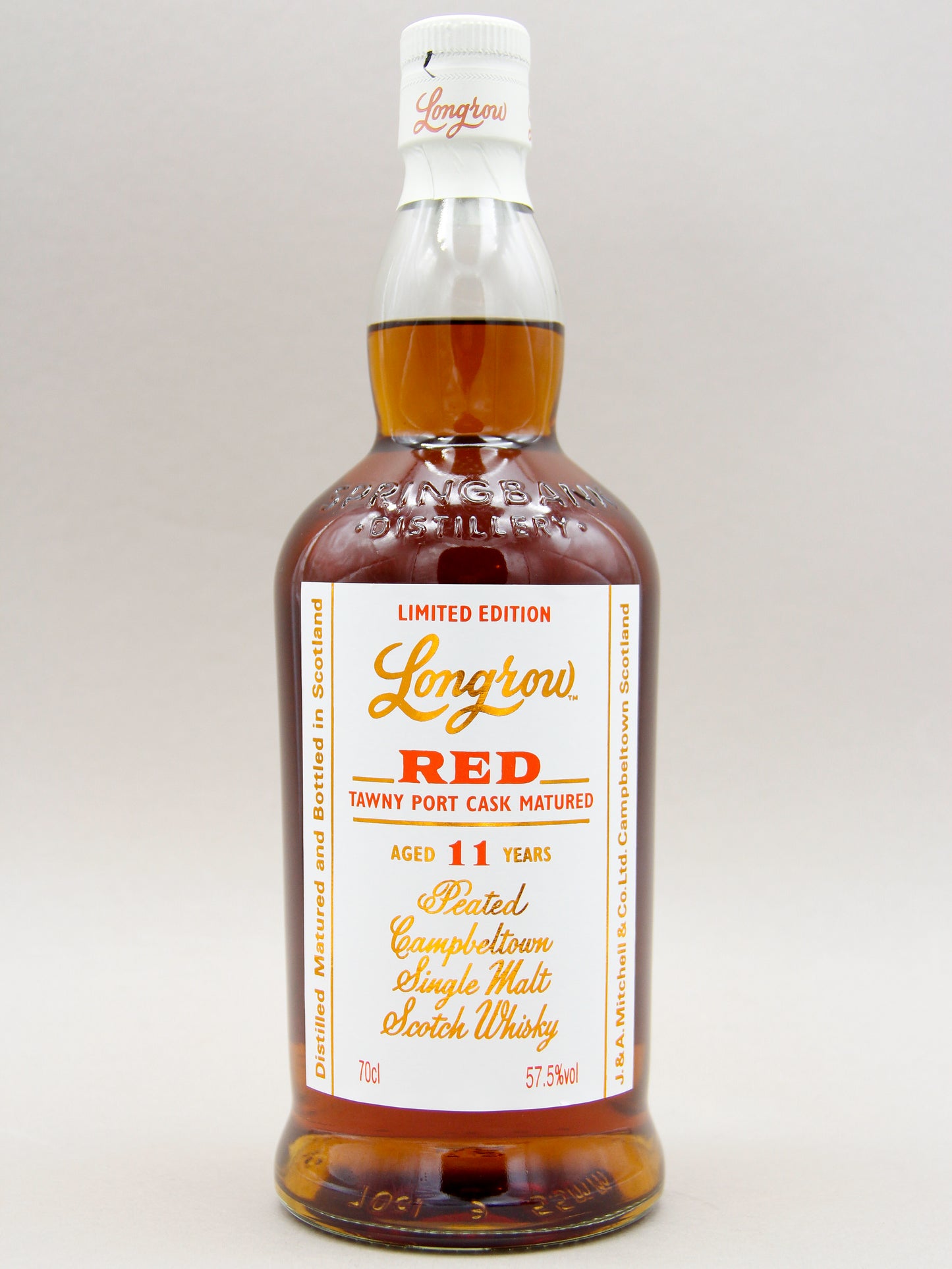 Longrow Red, 11 Years, Tawny Port Cask, November 2022, Campbeltown Single Malt Scotch Whisky (57.5%, 70cl)