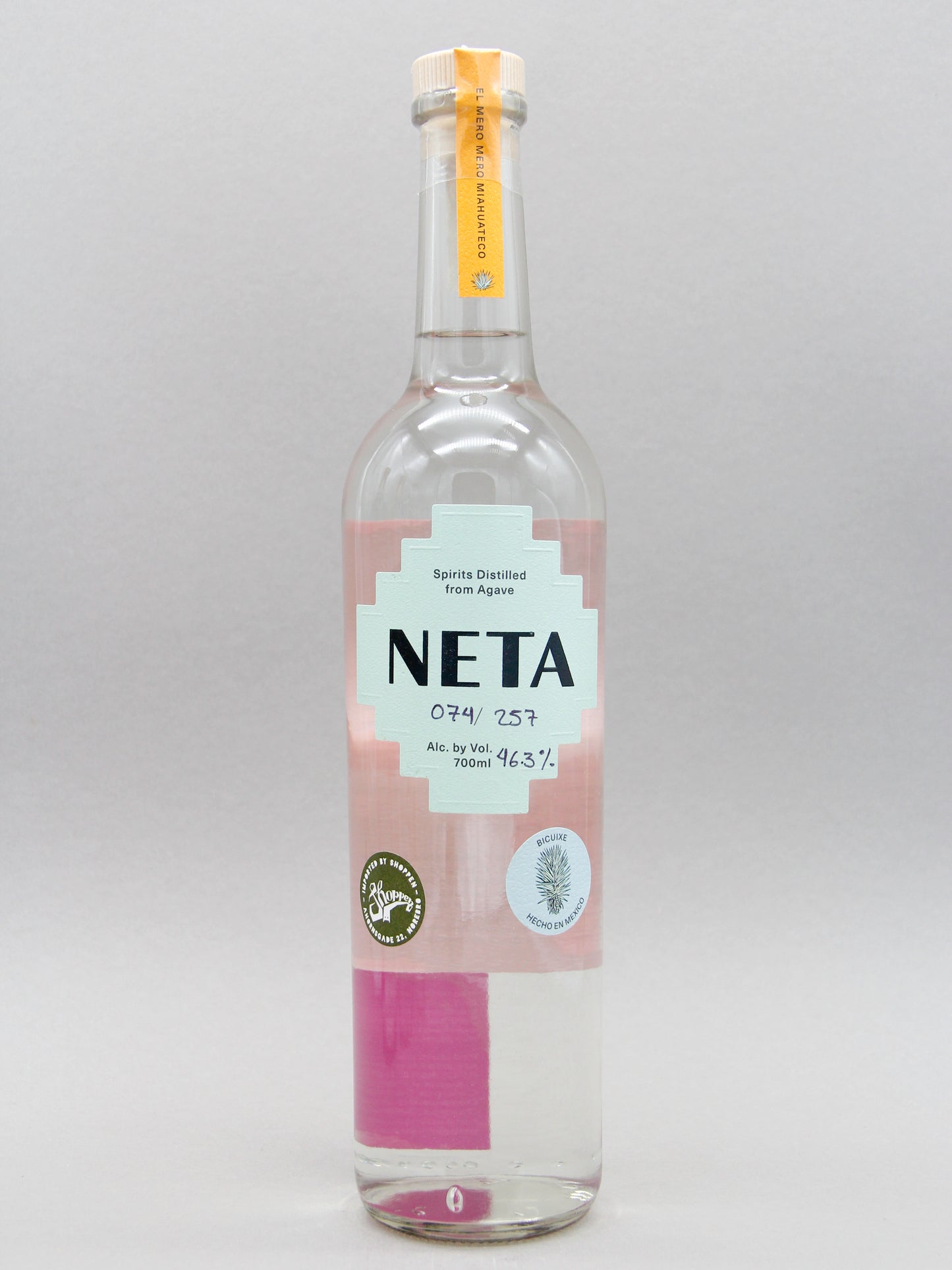 Neta, Bicuixe, Destilado De 100% Agave, Celso Garcia Cruz, Logoche, Miahuatlán, Oaxaca (70cl)