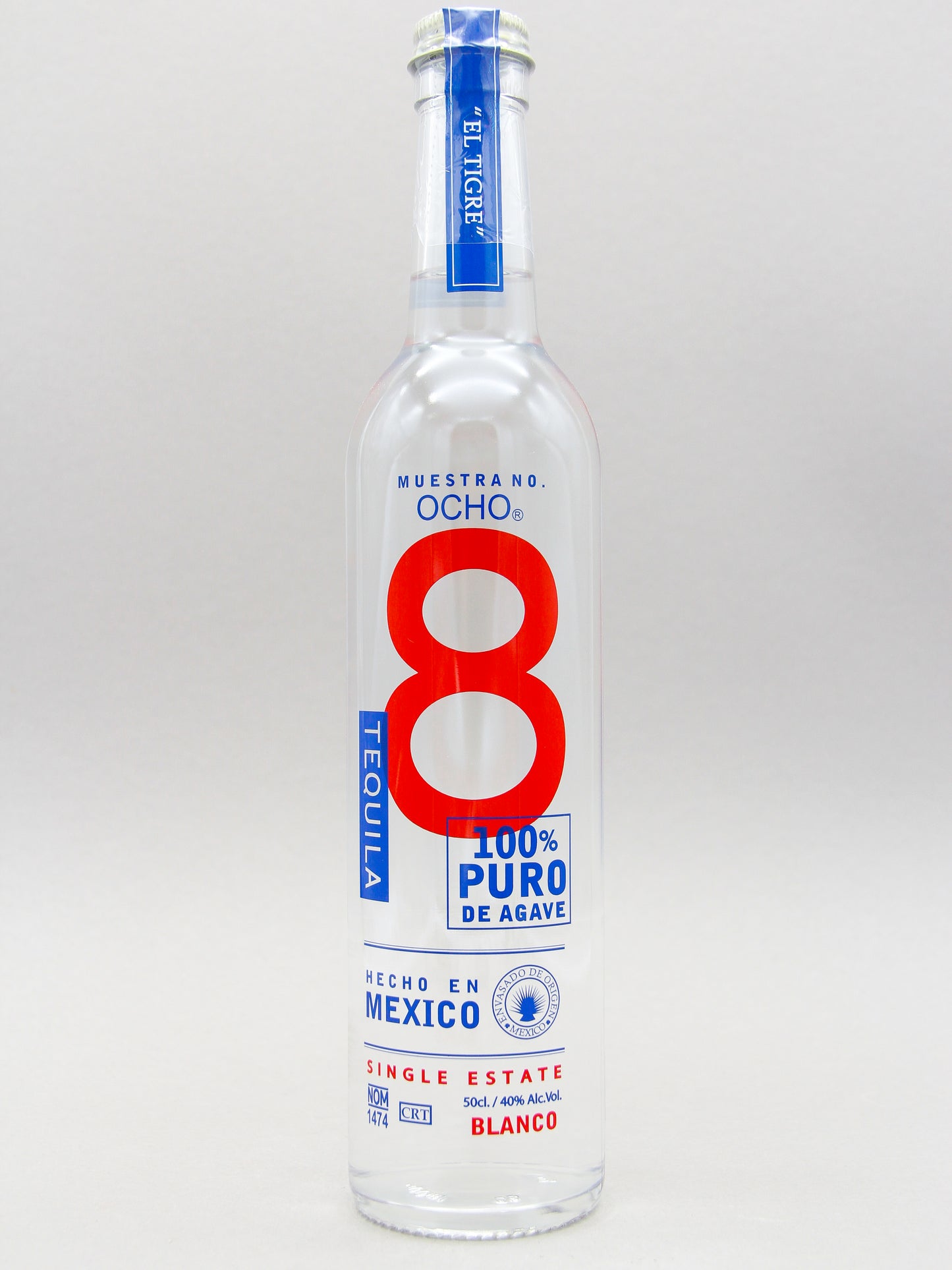 Ocho Blanco Tequila, 100% Puro De Agave (40%, 50cl)