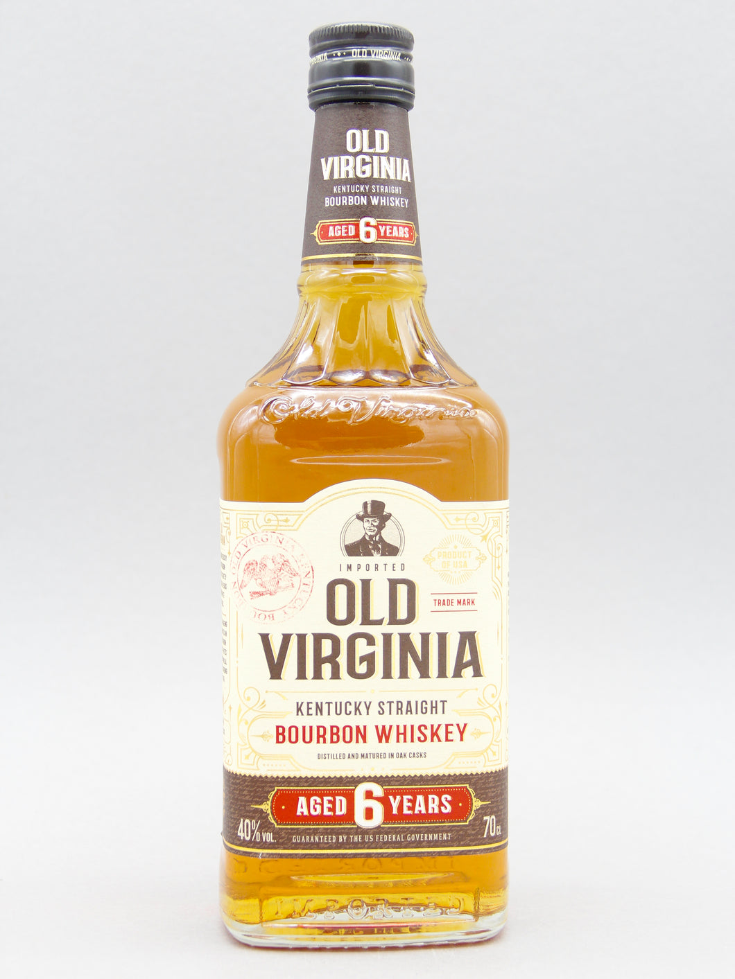 Old Virginia, Kentucky Straight Bourbon Whiskey, Aged 6 Years (40%, 70cl)