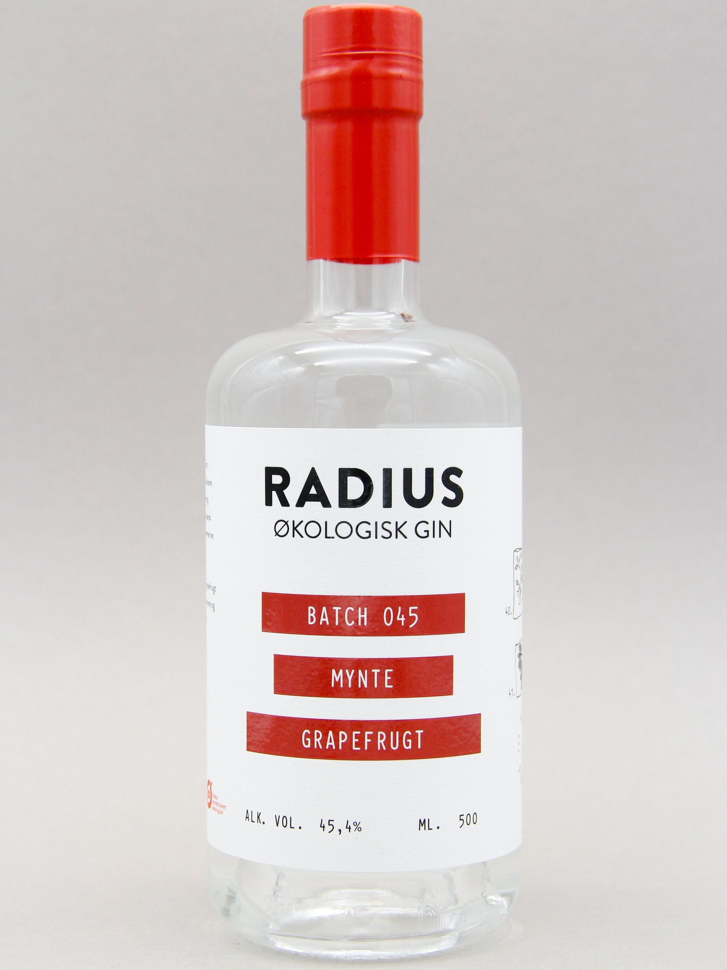 Radius Distillery, Organic Gin, Batch 045, Grapefruit & Mint, Denmark (45.4%, 50cl)