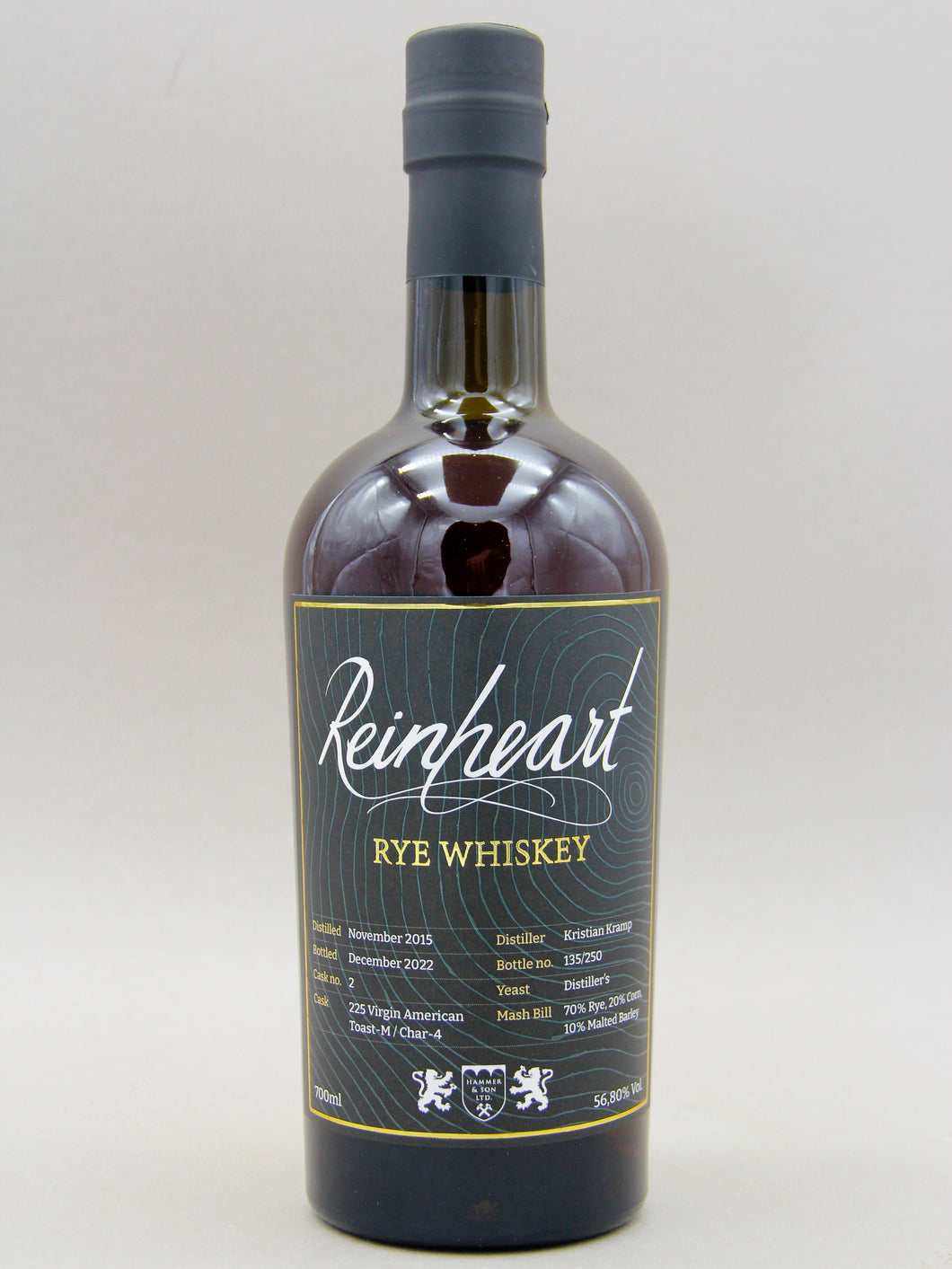 Reinheart, Rye Whiskey, 7 year old, Cask#2, Germany-Denmark (56.80%, 70cl)