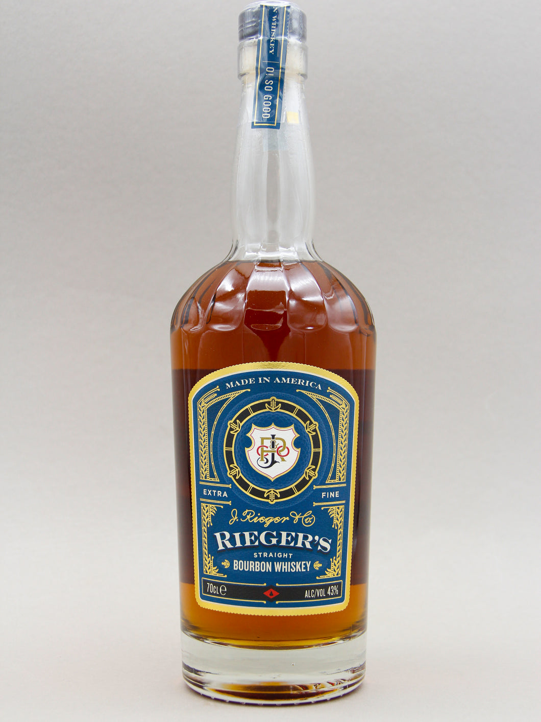 Rieger's Straight Bourbon Whiskey (43%, 70cl)