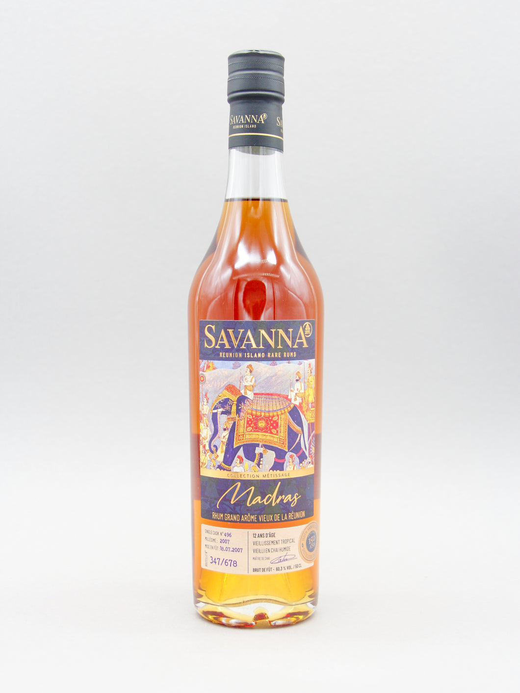 Savanna Métissage Single Cask No. 496 Madras, 2007, Rhum Reunion (60.3%, 50cl)