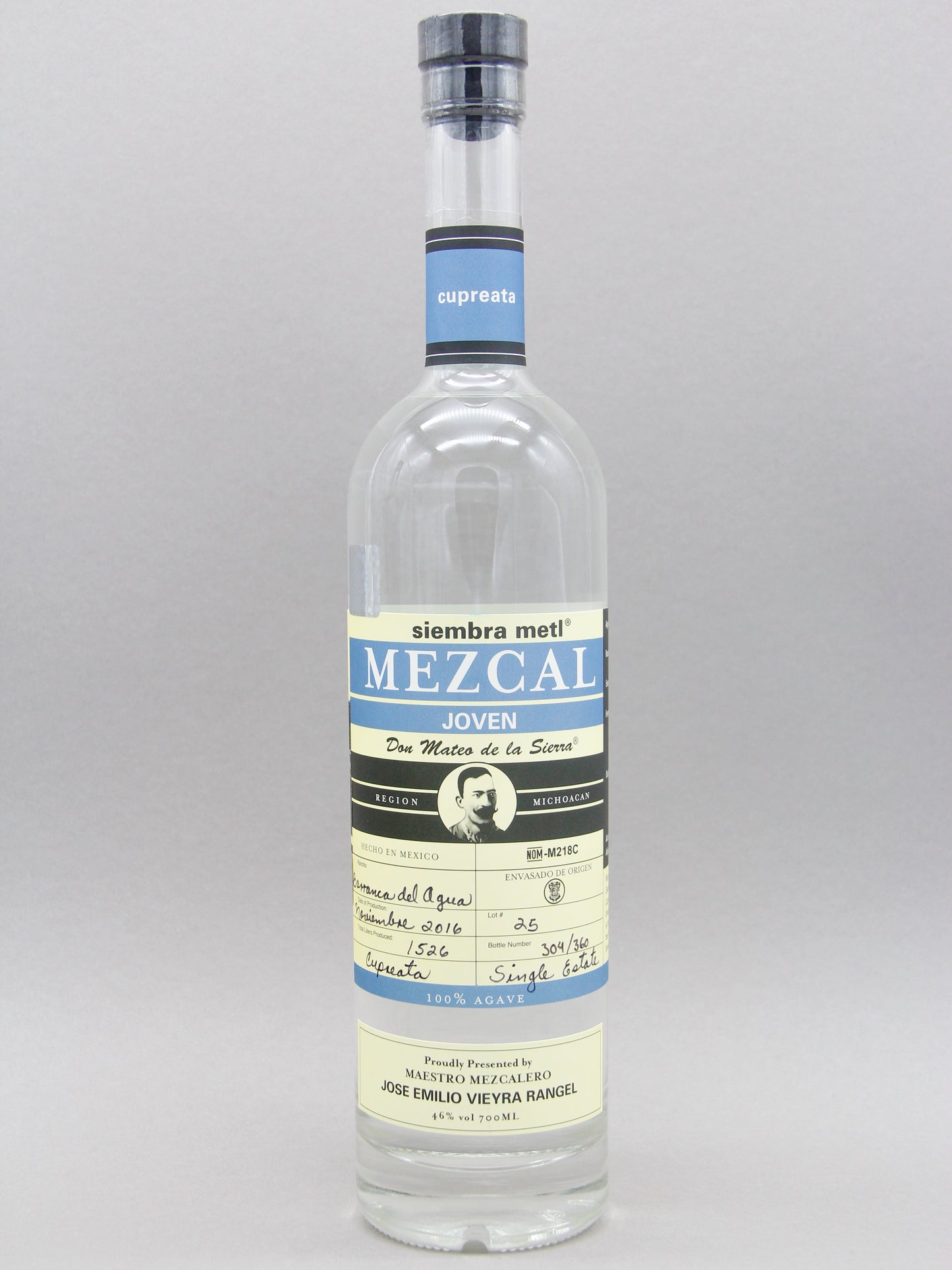 Siembra Metl Mezcal Joven, Agave Cupreata (46%, 70cl)